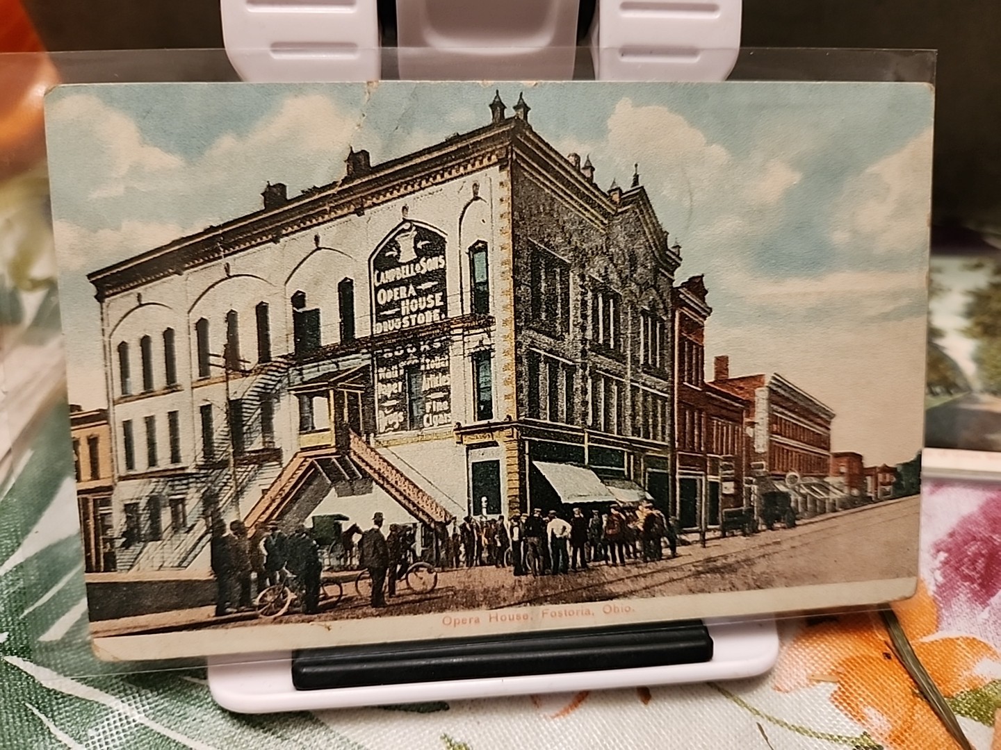 Fostoria Ohio Postcard c 1908 Opera House Used Colorized Postcard