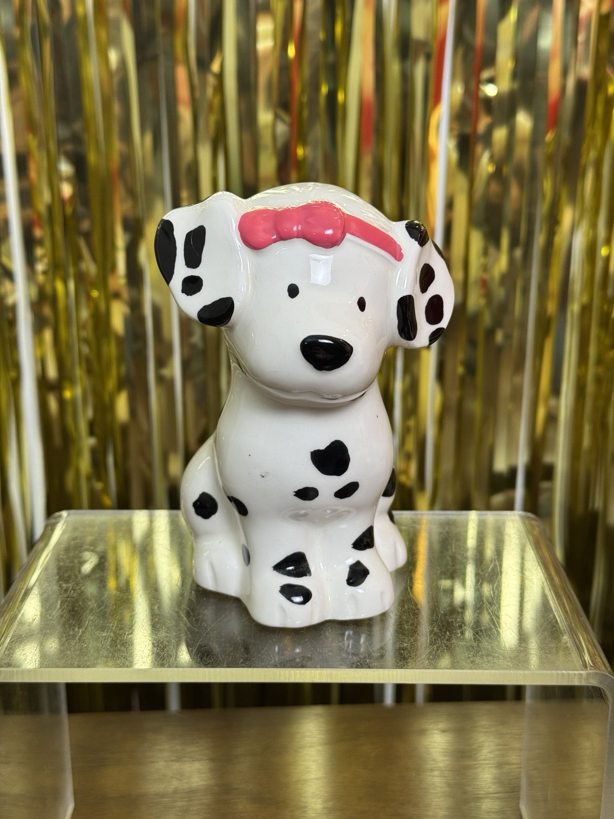 Vintage Sanrio Spottie Dottie With Pink Bow Coin Bank 