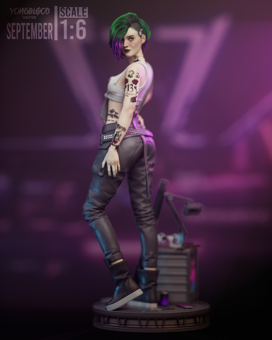 1:6 Judy Alvarez Cyberpunk 2077 Fan Art UNPAINTED Resin Garage Kit