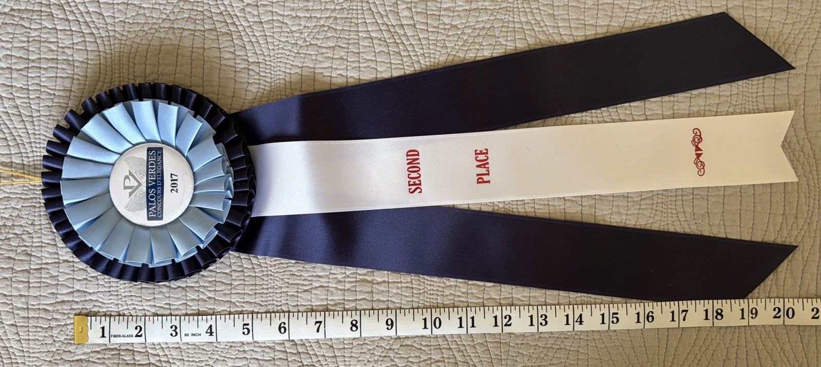 2017 Palos Verdes Concours d\'Elegance, 2nd Place Award Ribbon, Voisin C27