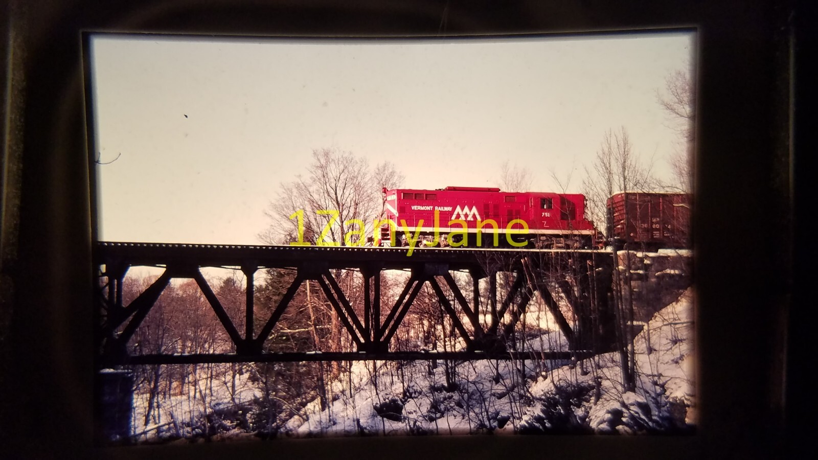 OT09 TRAIN ENGINE LOCOMOTIVE 35MM SLIDE VTR 751, NORTH HOOSICK, 1983