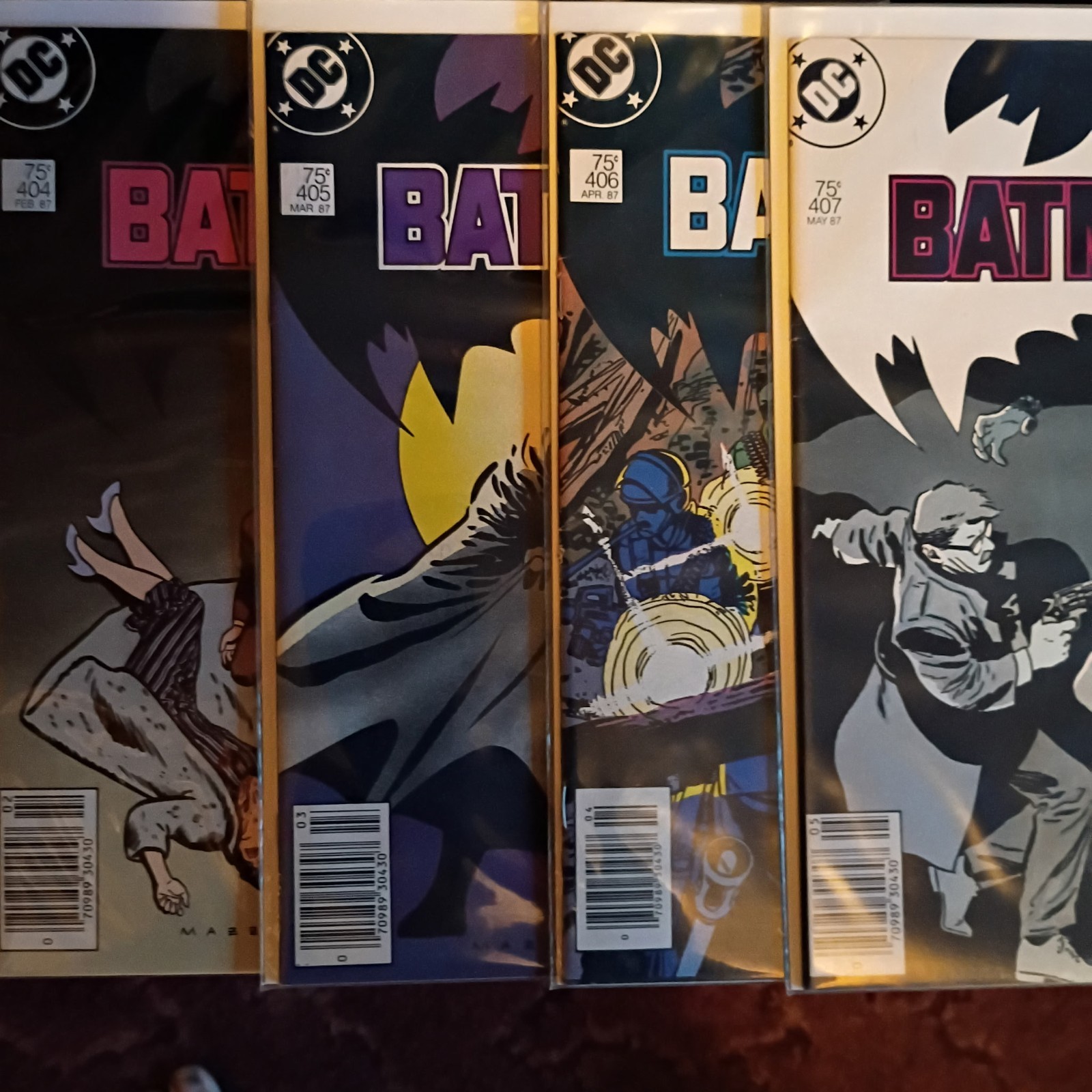 Batman 404-407 Frank Miller Newstand Editon Full Run,Hi Grade Books