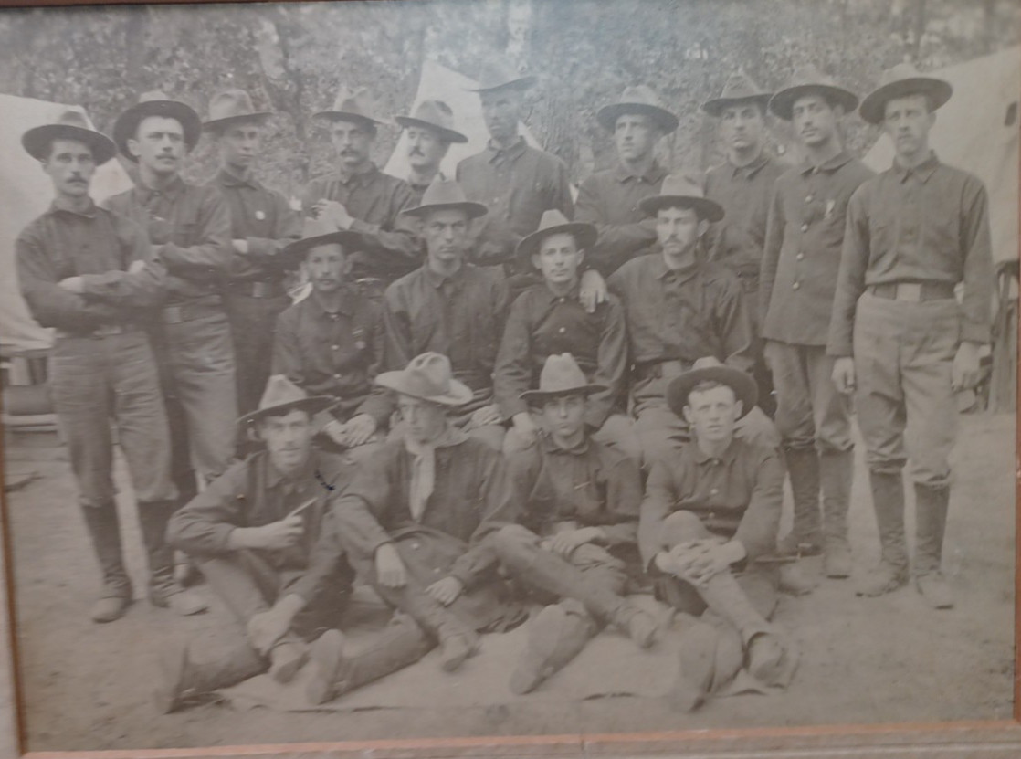 1898 Cabinet Card Spanish–American War Co 13 14 Reg Bethlehem PA 11 x 14  JRR11