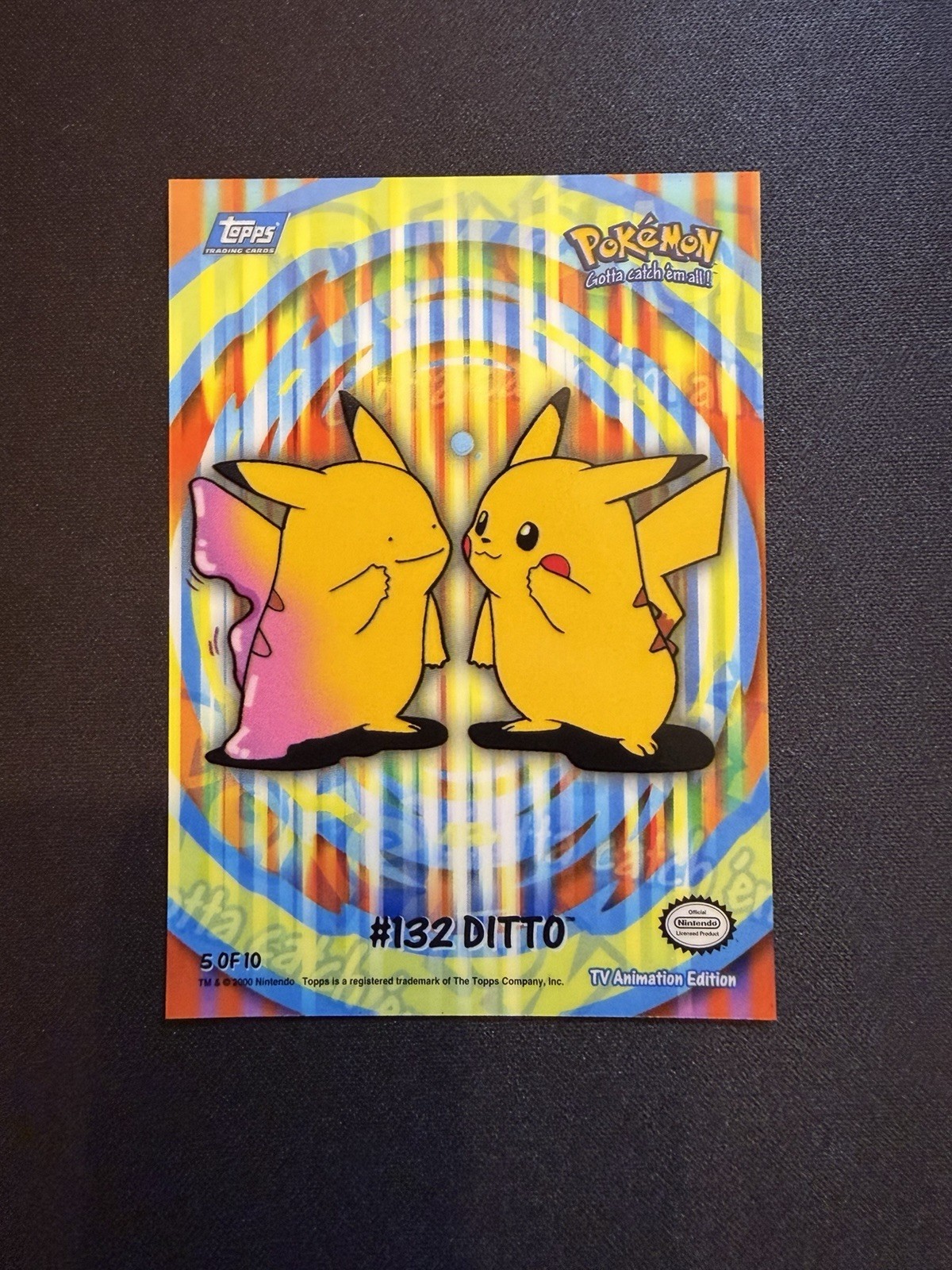 Topps Pokémon TV Animation Edition Ditto #132 Trading Card 2000 - 5 of 10 MINT