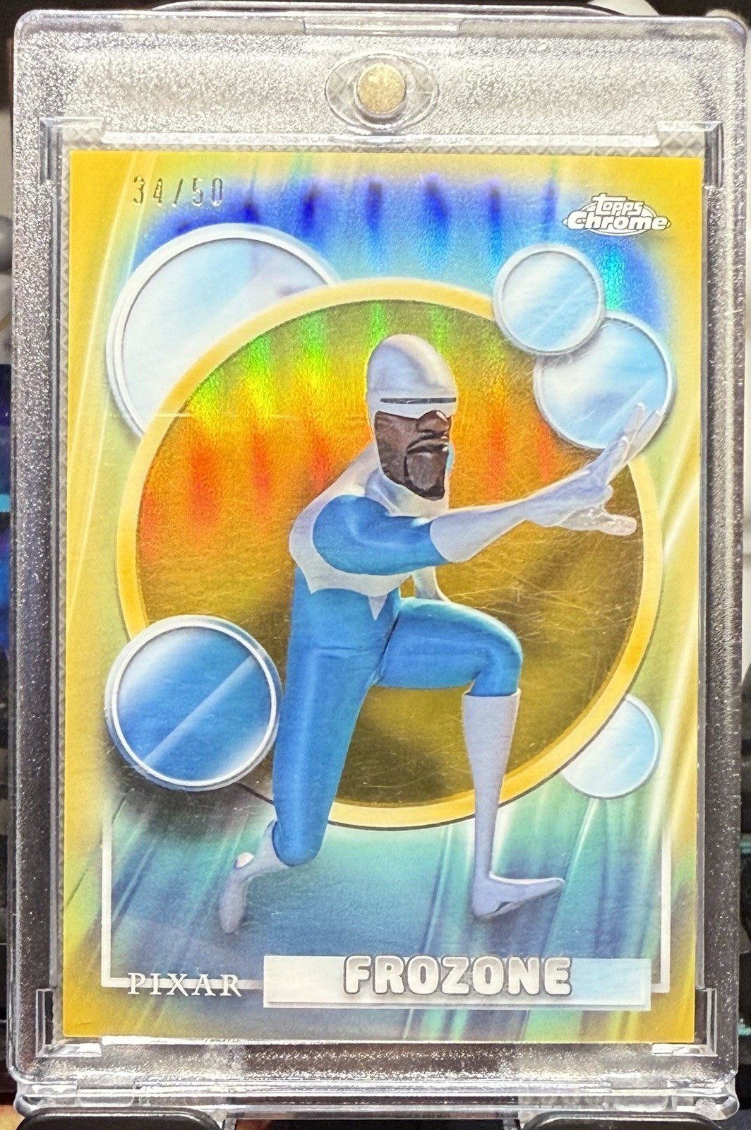 2026 Topps Chrome Disney Frozone #127 True Gold Refractor /50 VERY RARE MINT