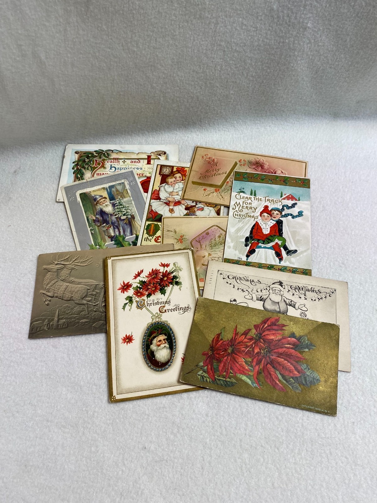 Vintage/Antique Christmas Post Cards (Used) - 1908-1912 - Set of 10 Vintage/Antique Christmas Post Cards (Used) - 1908-1912 - Set of 10