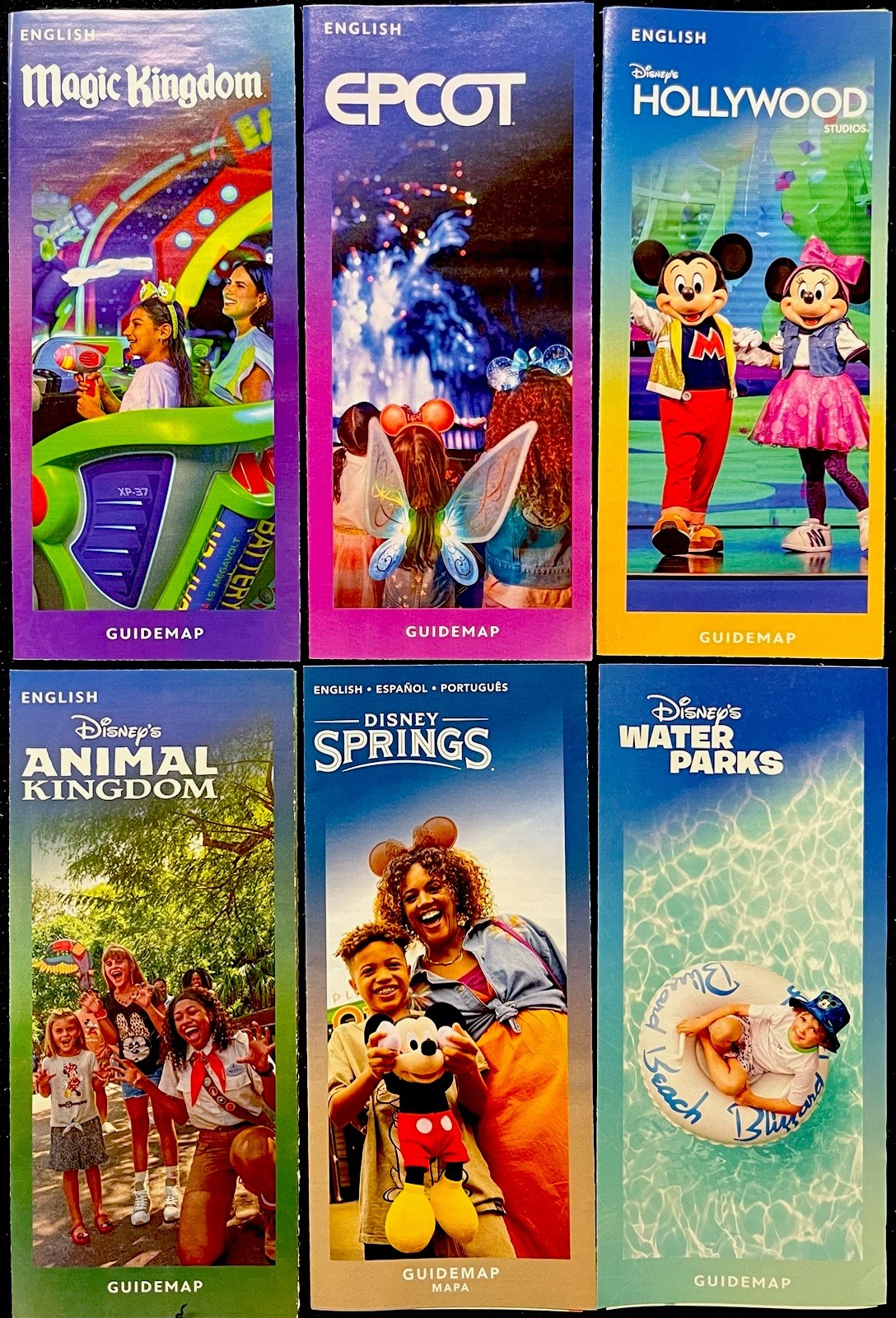 NEW 2026 Walt Disney World Guide Maps-6 Maps You Choose the Combination.