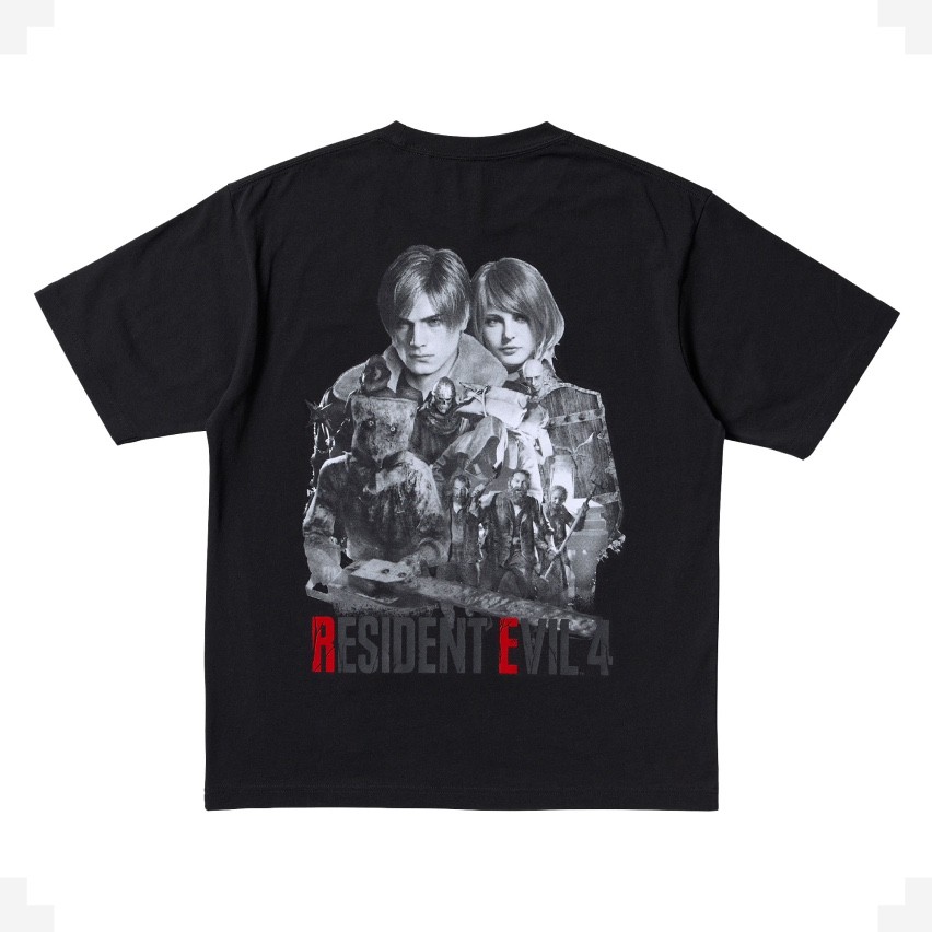 Resident Evil 4 x Uniqlo UT Black T-Shirt XL Size Biohazard 4 Vintage Tee NEW