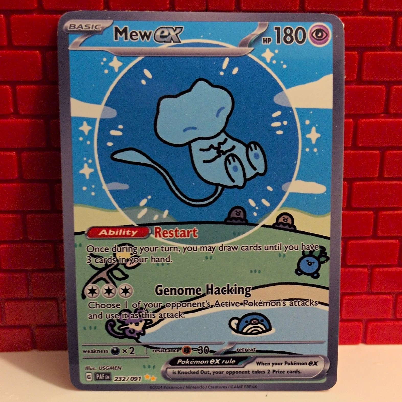 Bubble Mew ex : FAN ART Sticker Non-Holo Glossy Finish