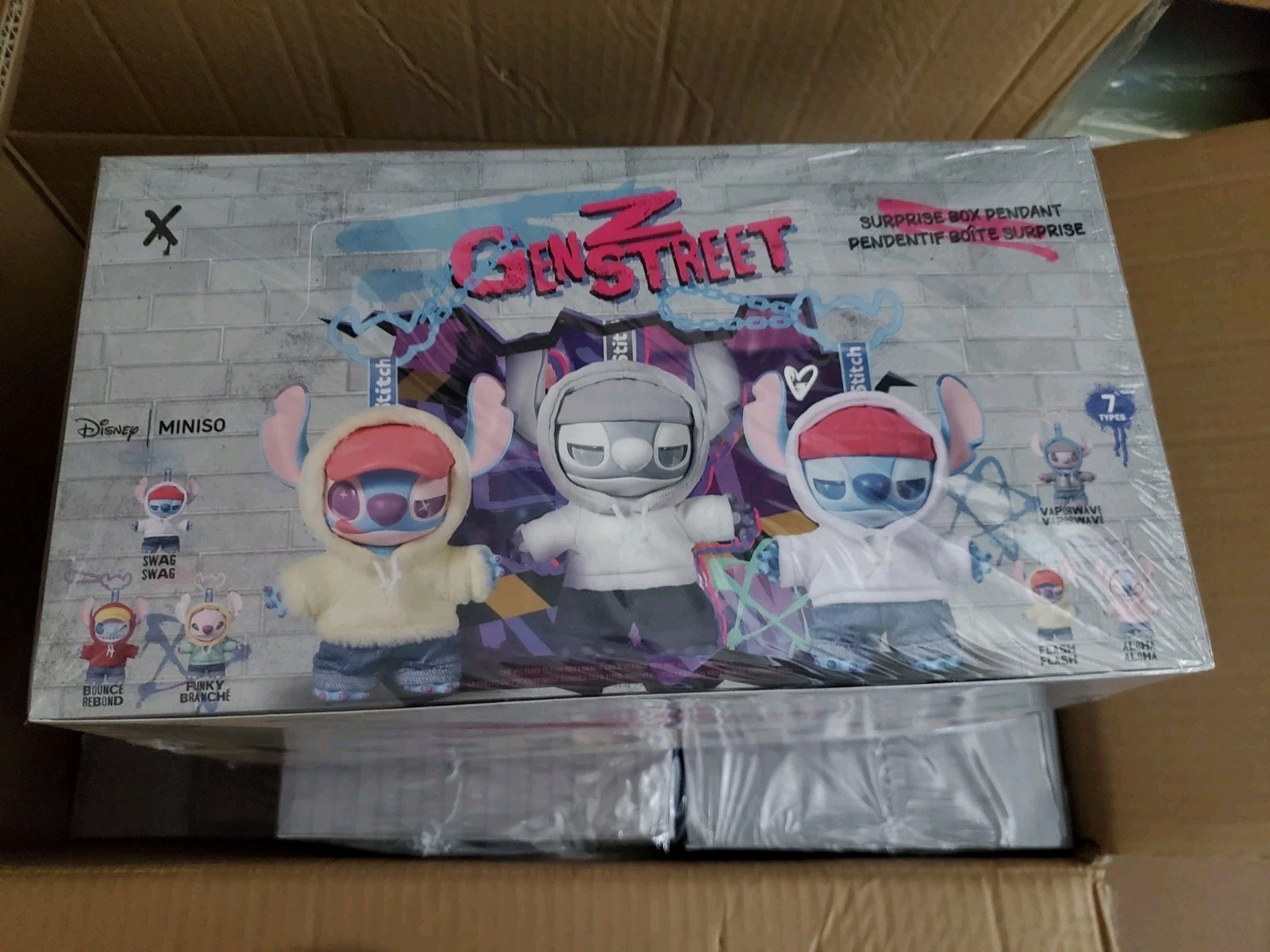 New MINISO Gen Z Street Stitch Blind Surprise Box CASE of 6 Push Dolls