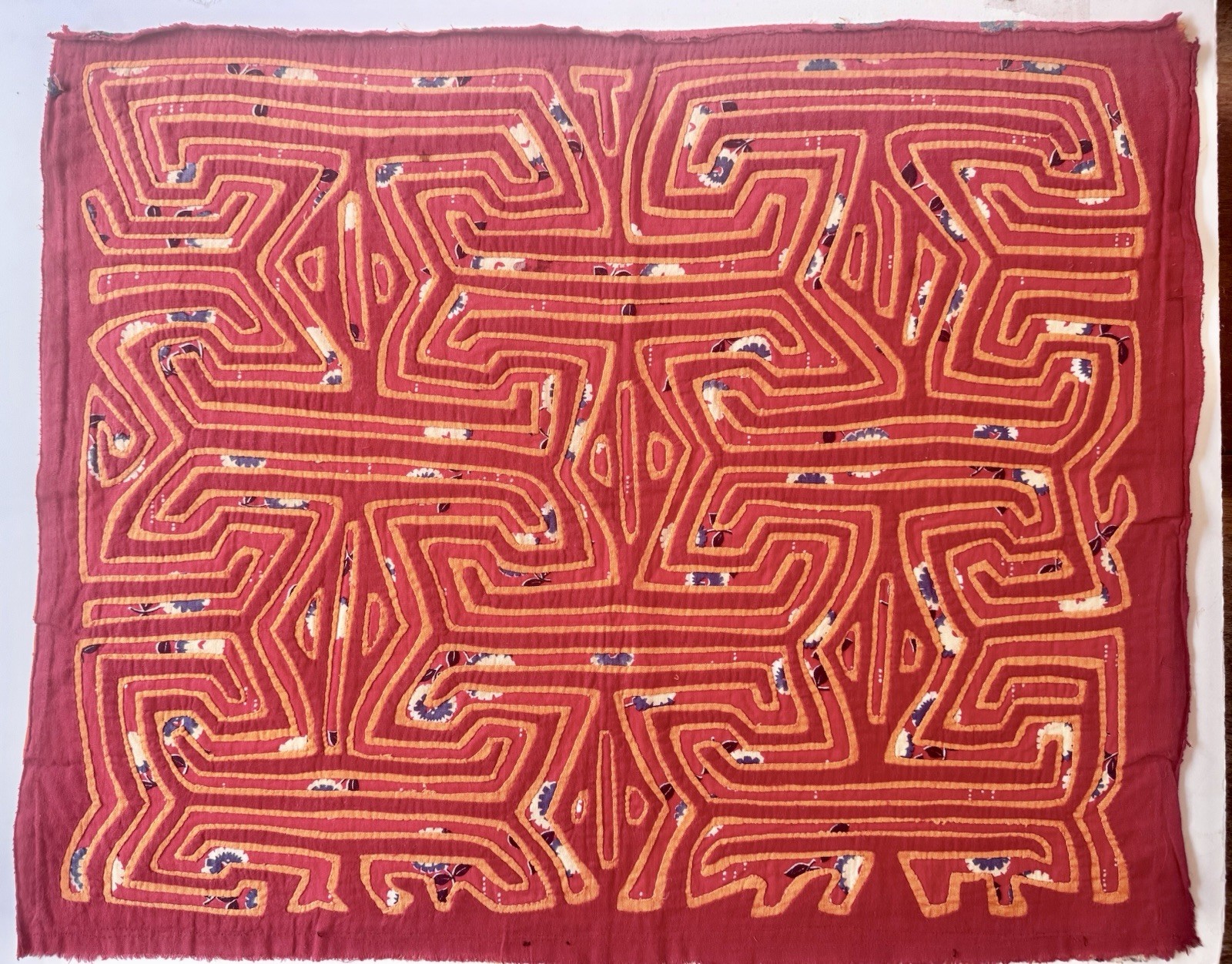 Vintage Mola Guna Kuna Textile Weaving Folk Art from Panama 1960/70s