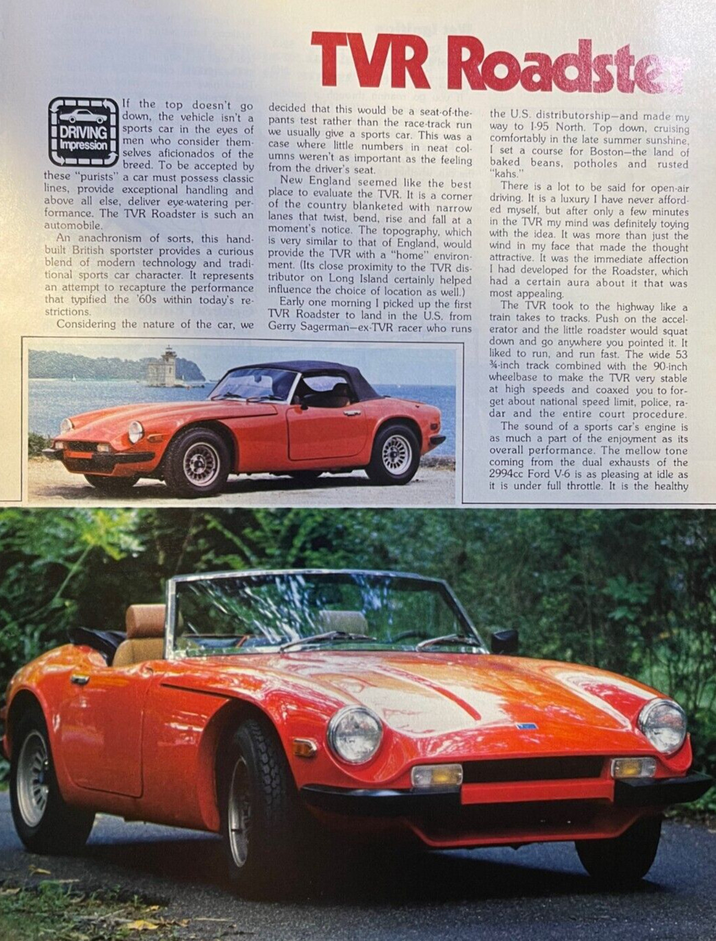 1978 Road Test TVR Roadster