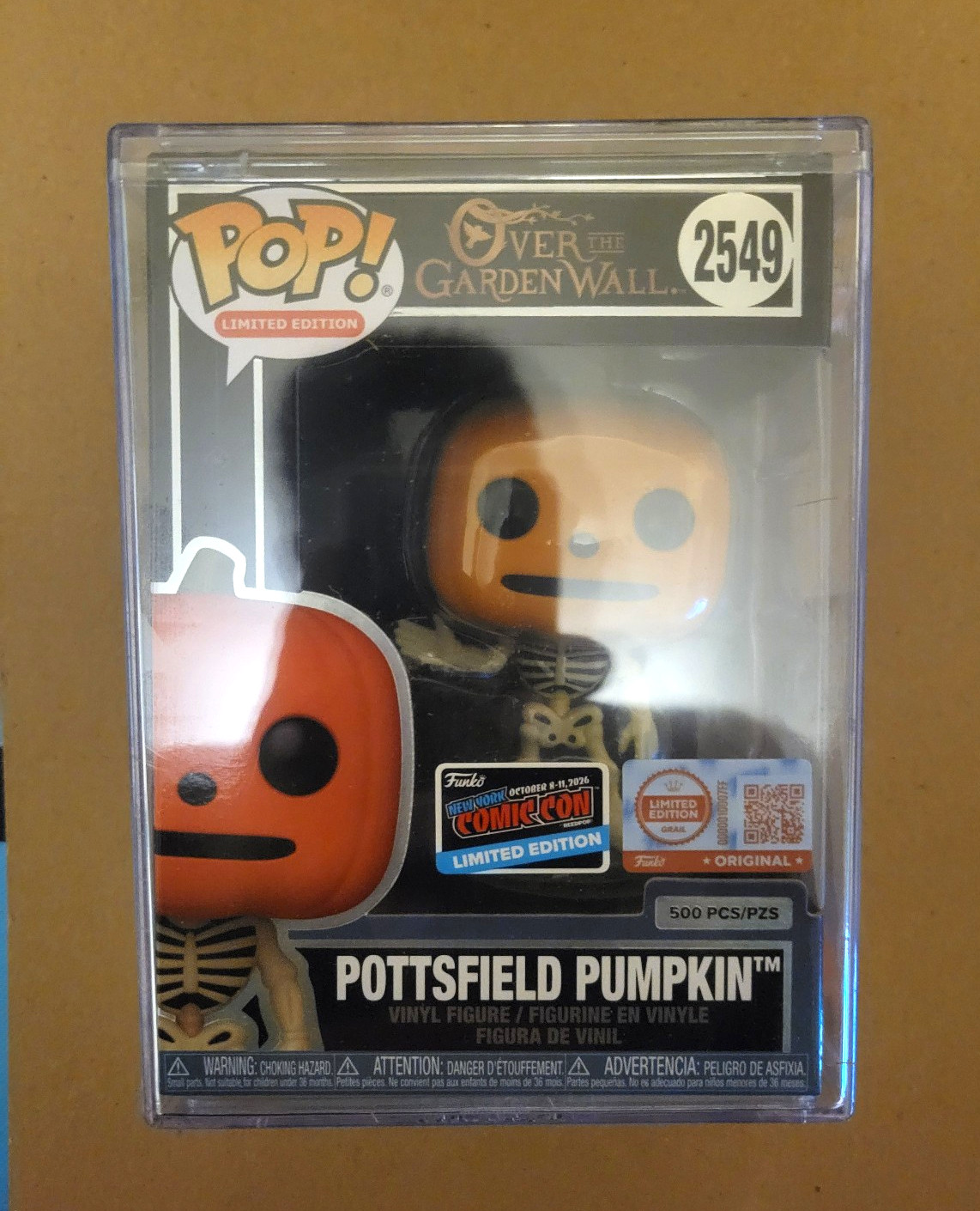NYCC 2026 Funko Pop Pottsfield Pumpkin Over The Garden Wall LE 500 IN HAND