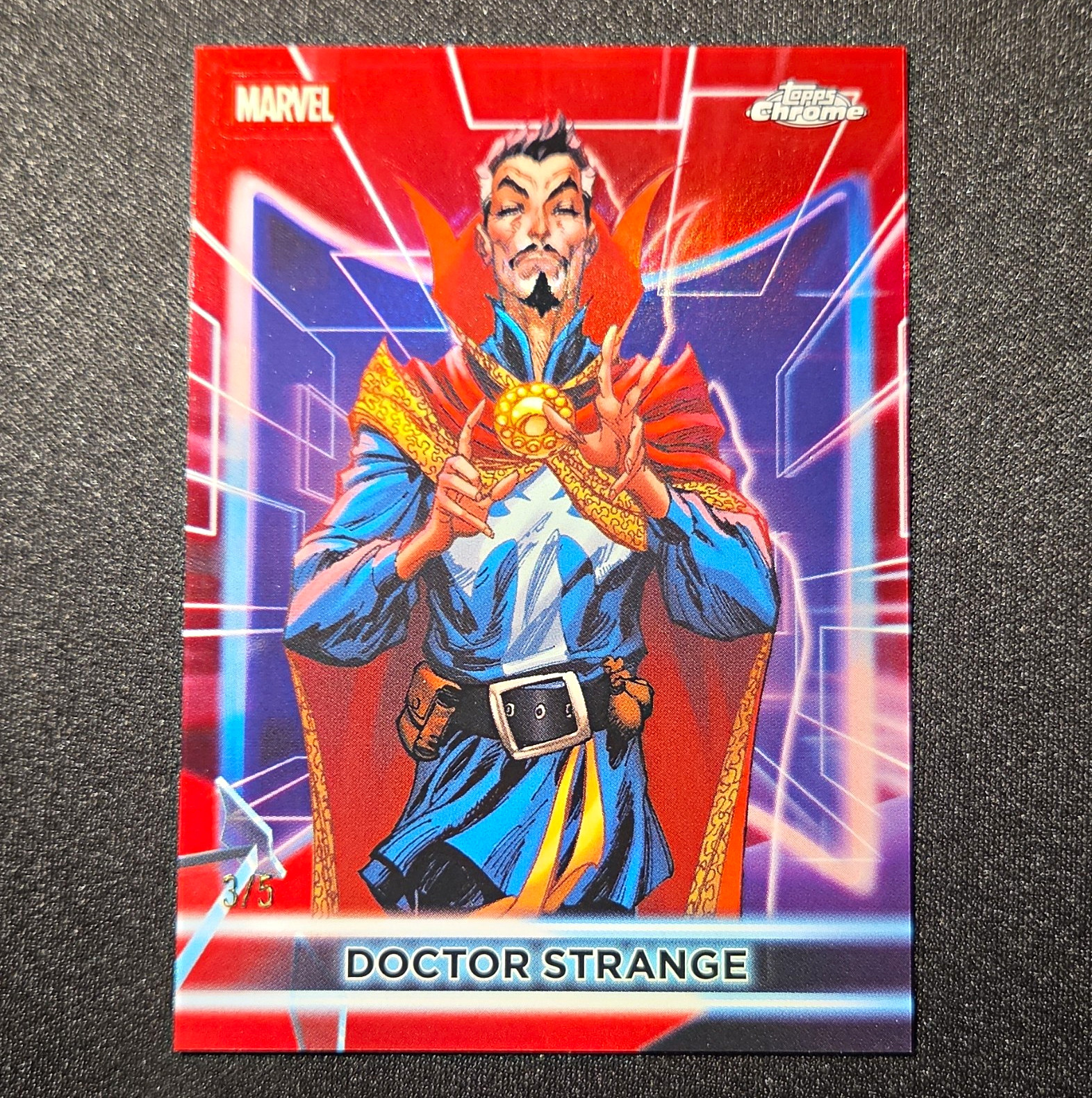 Topps 2026 Marvel Topps NEON Doctor Strange  red foil #\'d 3/5