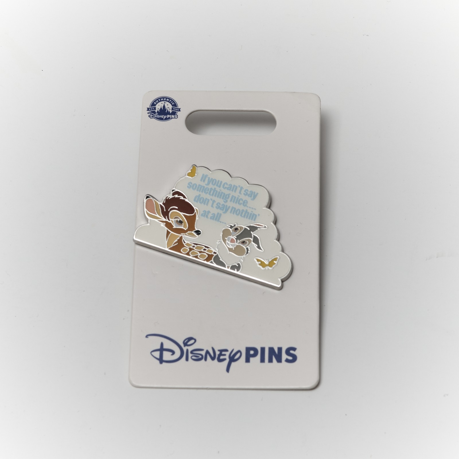 Disney Bambi Thumper Pin If You Cannot Say Something Nice on Card