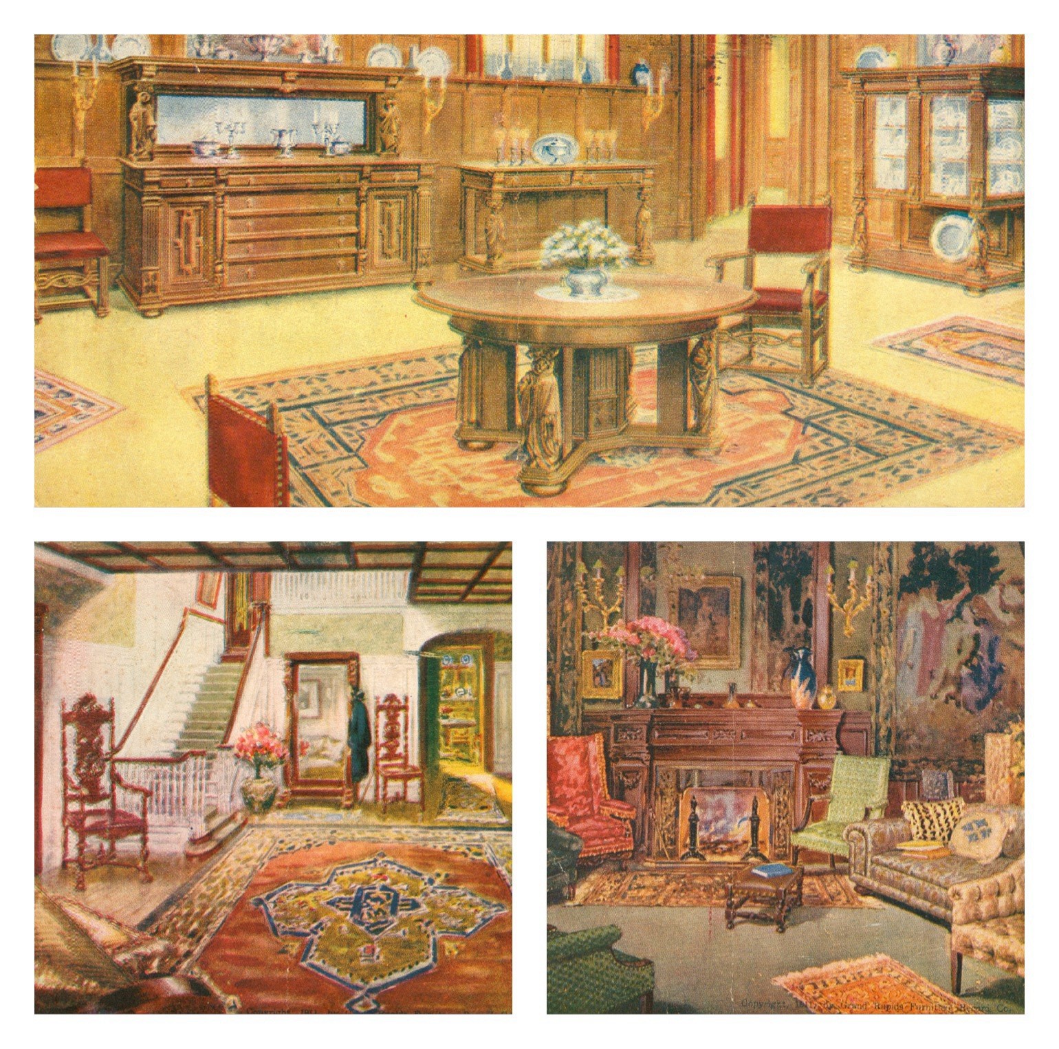Lot 3 Advertising Chandlers Furniture 1911/12 Postcards Antique Bangor, Maine N
