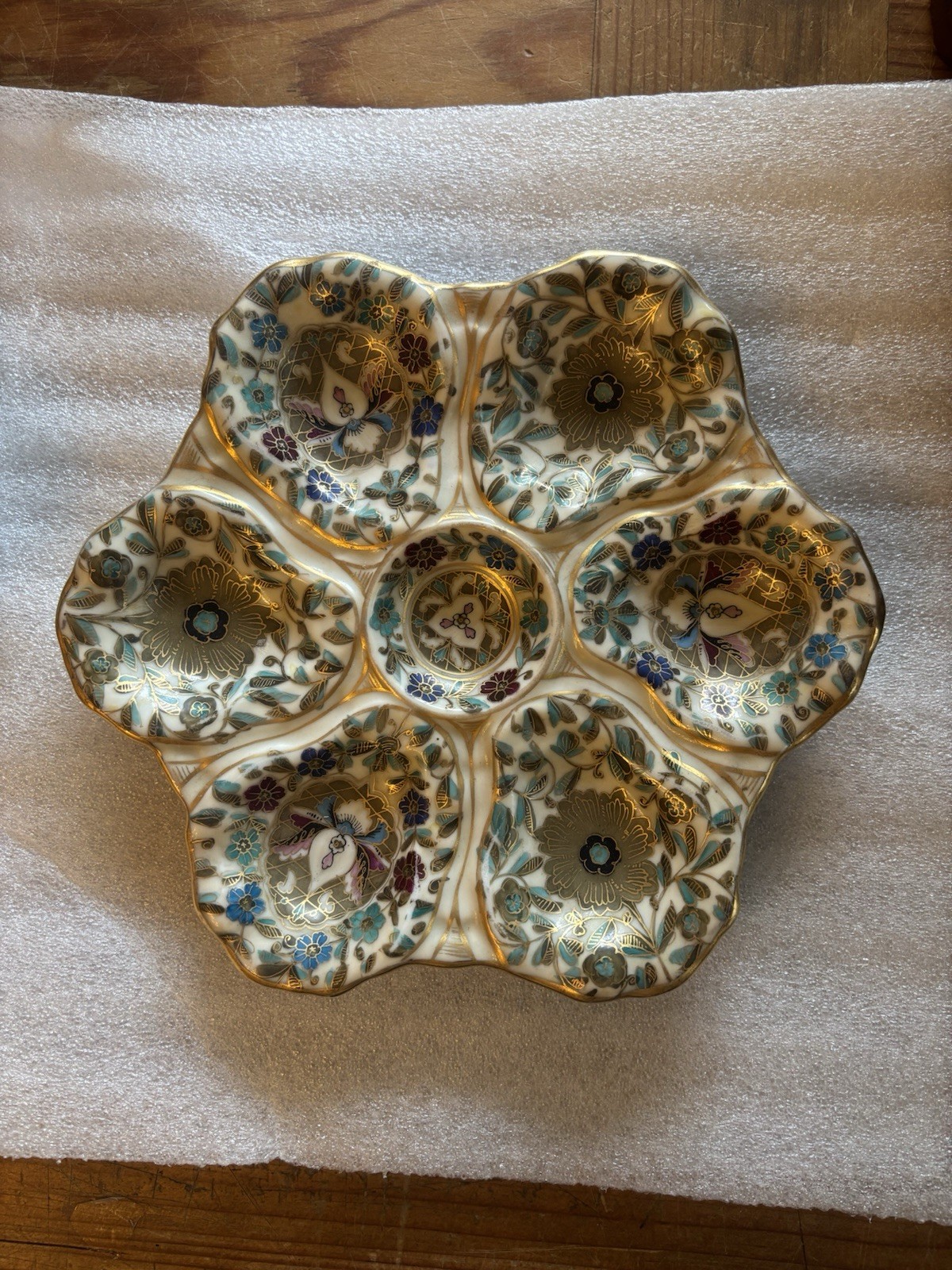 Antique Austrian Royal Vienna Porcelain Oyster Plate c1880s (c)