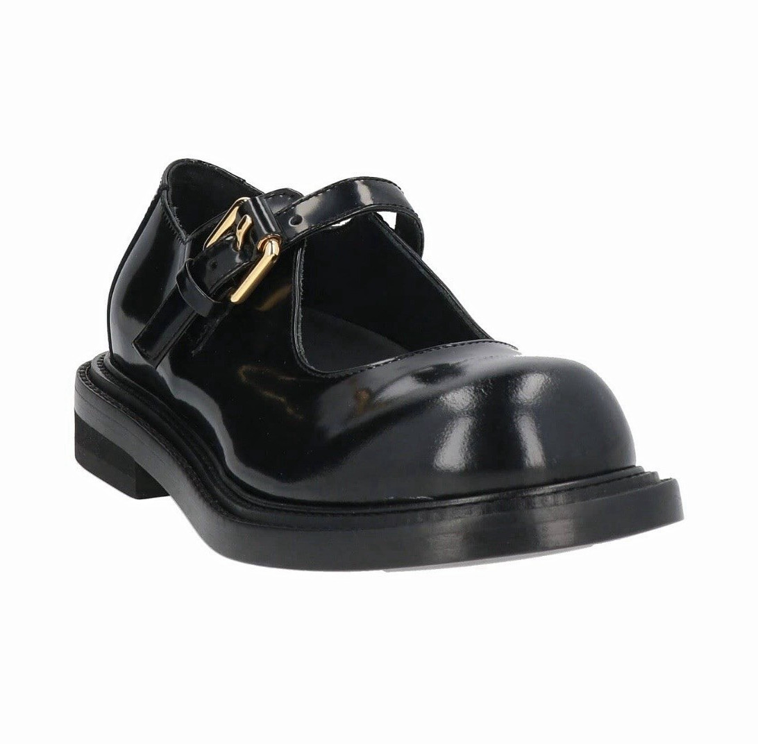 MOSCHINO Couture Mary Jane “OLIVIA” Black Brushed Leather Shoes Sz IT36