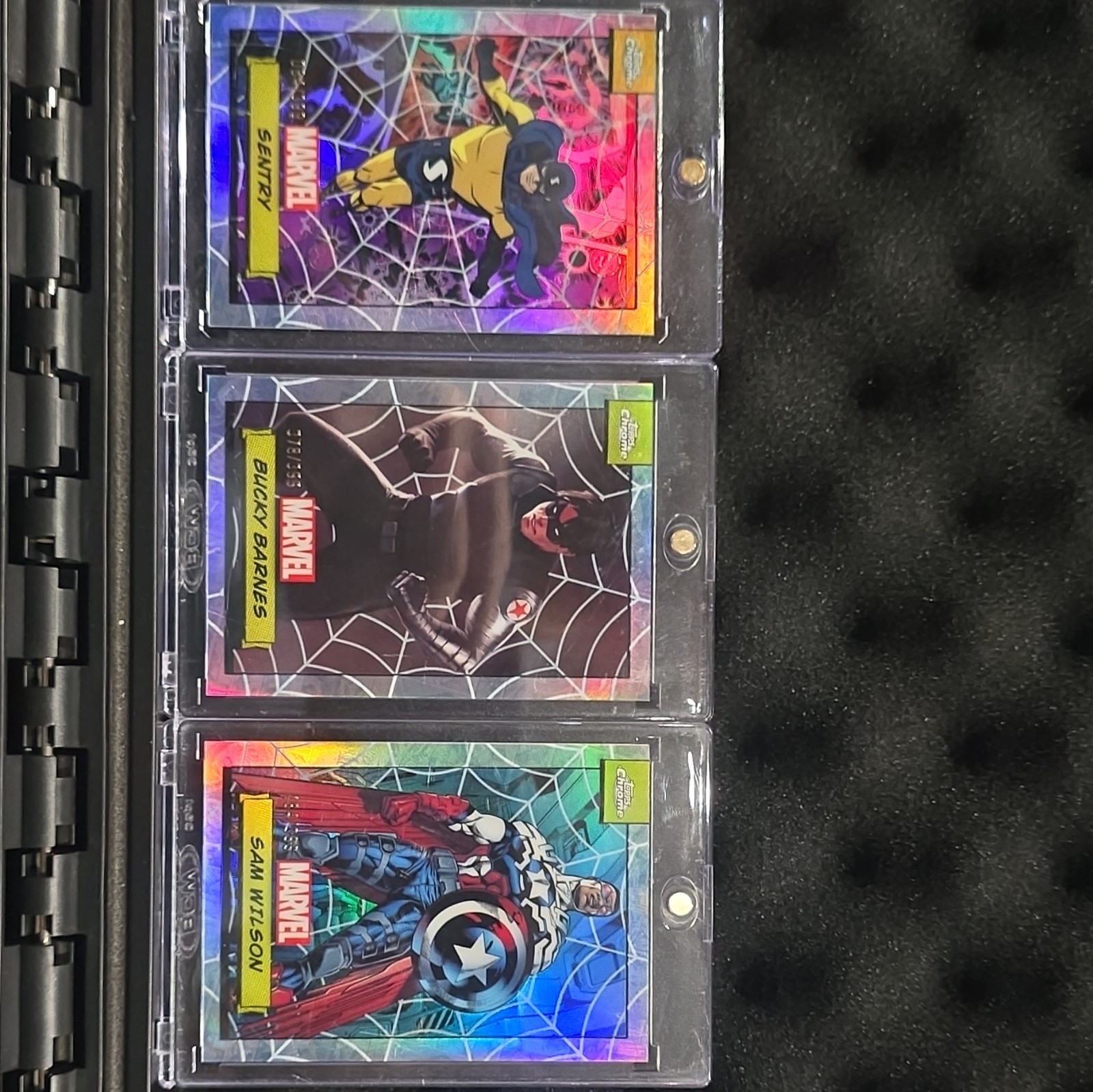 2024 Topps Chrome Marvel Sam Wilson, Bucky Barnes, Sentry Spiderweb  /399
