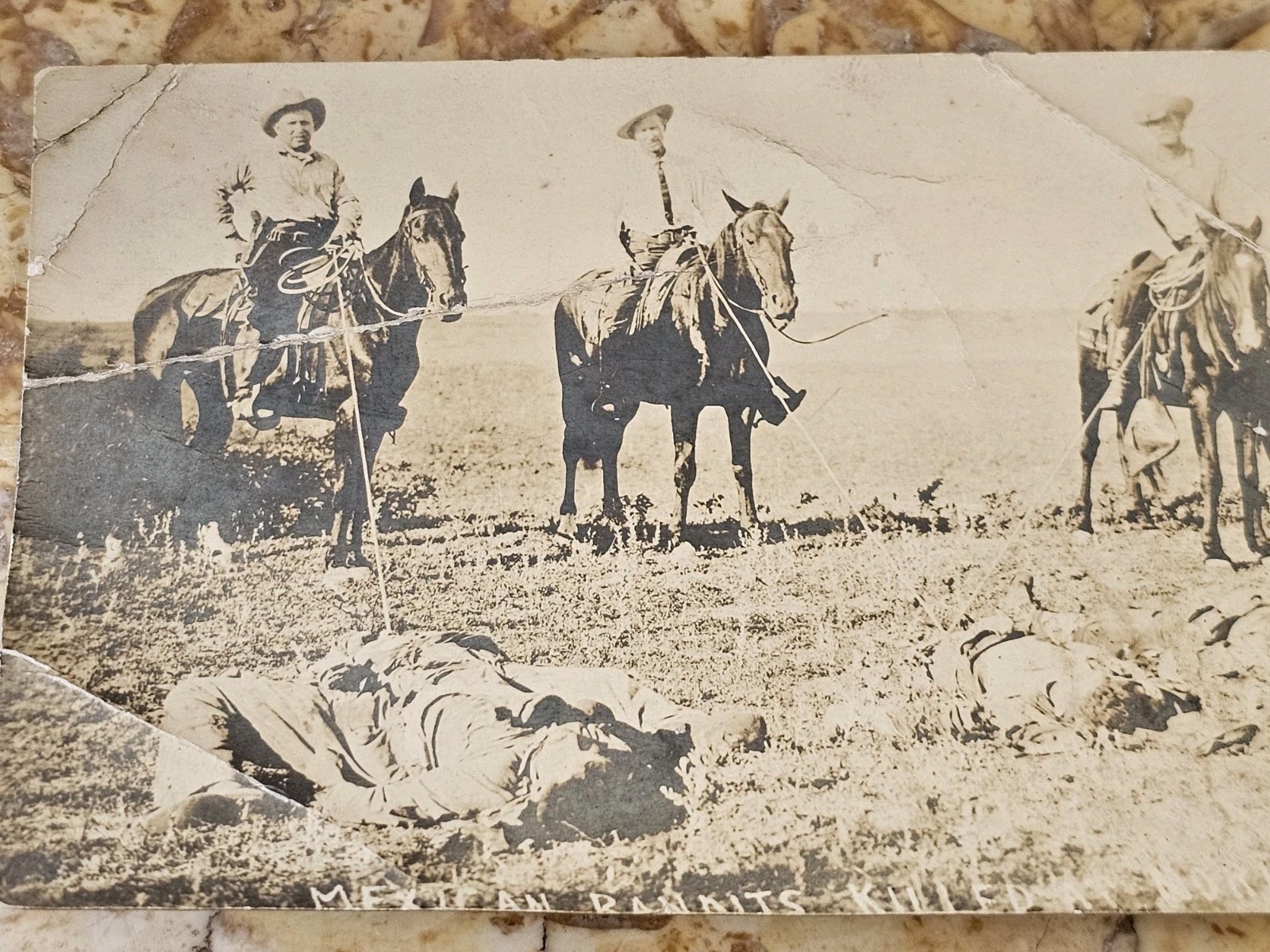 1915 Norias Raid King Ranch Texas Rangers Fox Ransom Dead Mexican Bandits RPPC