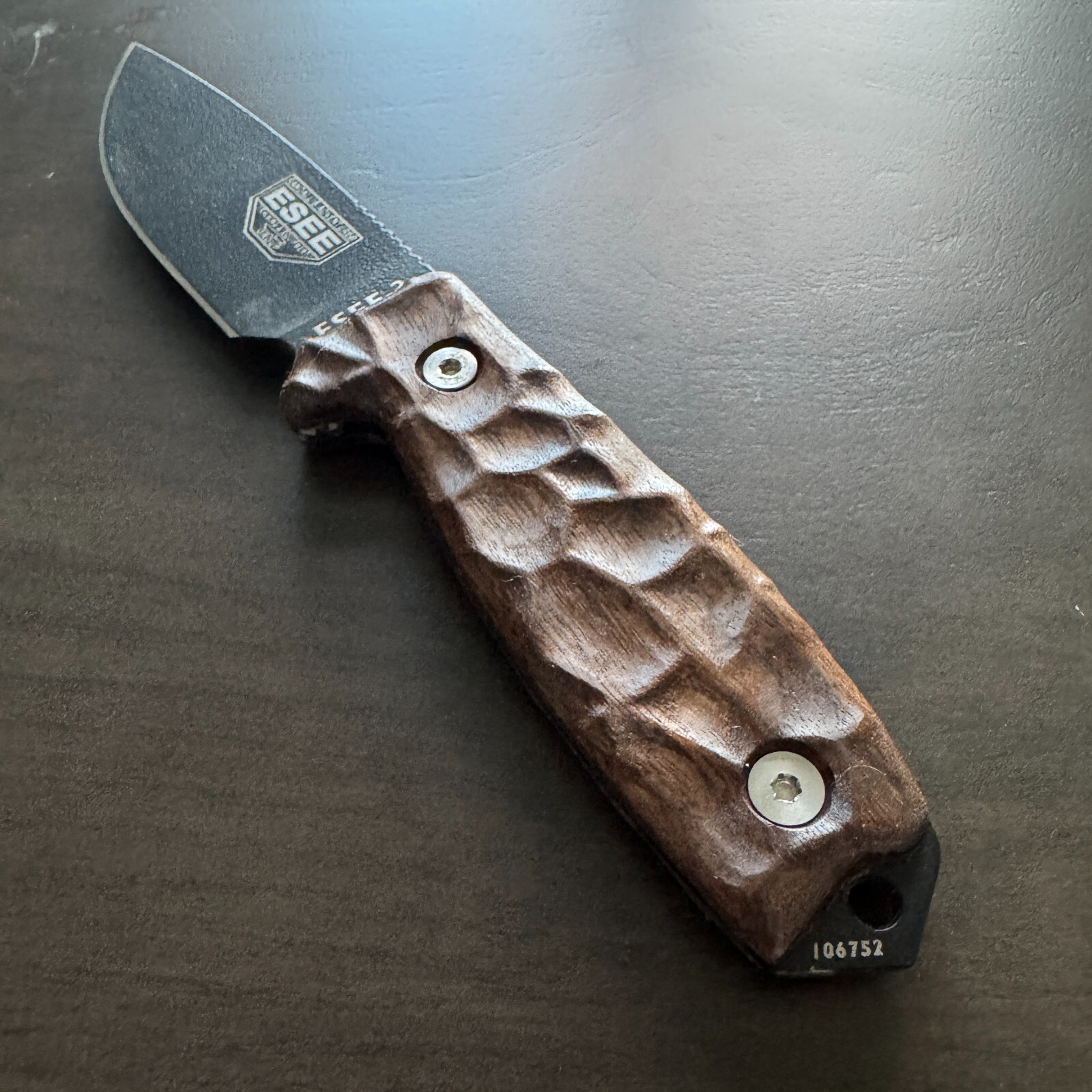 Royalcurl scales for ESEE-3/4 knife walnut