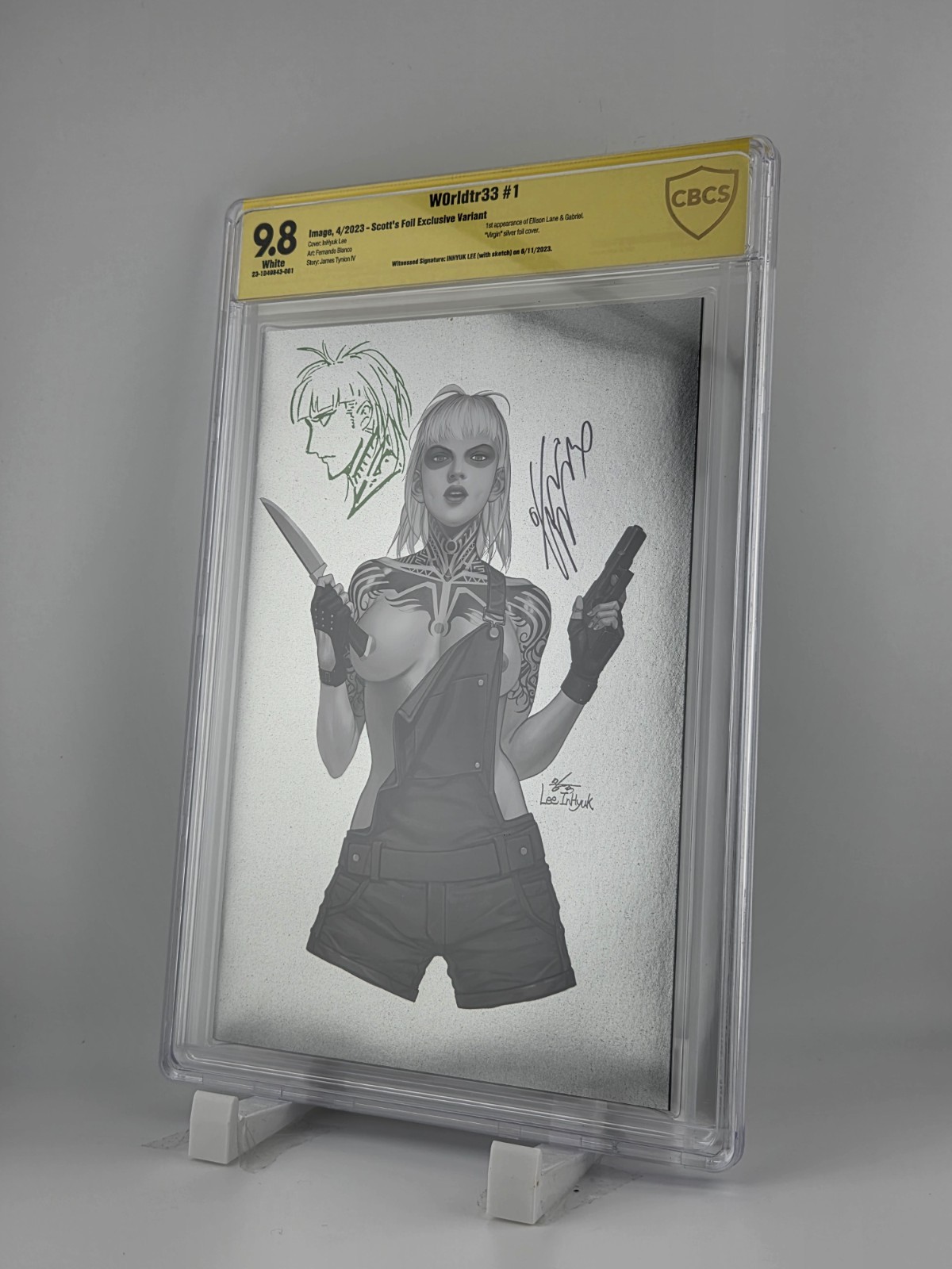 W0rldtr33 #1 Las Vegas Con Silver Foil CBCS SS 9.8 Inhyuk Lee Signed/Remarked