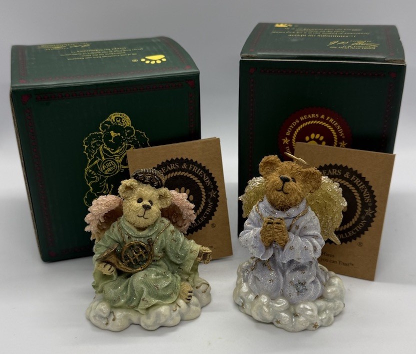 Lot of 2 Boyds Bears Angel Figurines Harmony  & Glory B 2E 2002 & 2003
