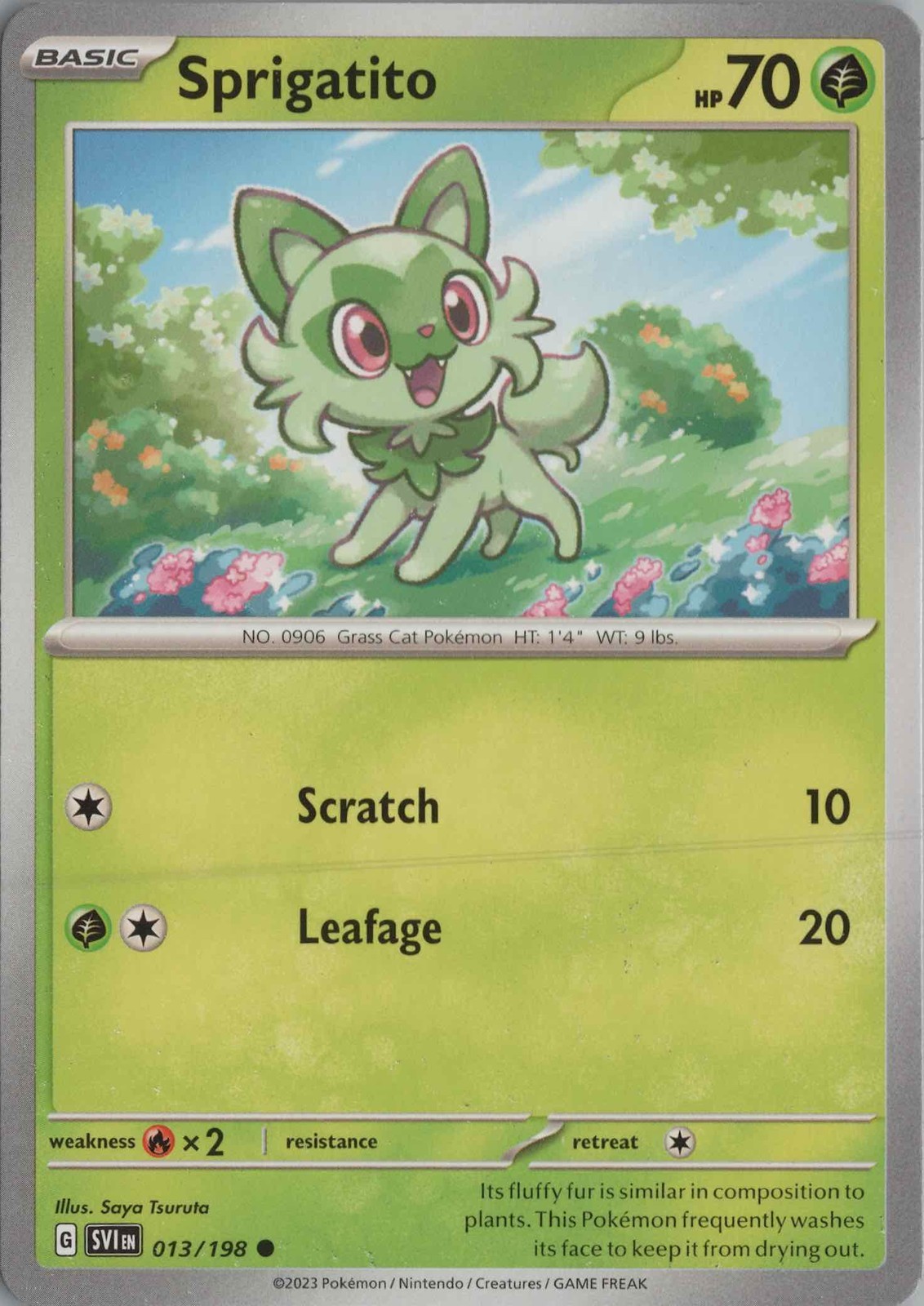 2023 POKÉMON SCARLET AND VIOLET 151 #013 SPRIGATITO SPECIAL ILLUSTRATION RARE