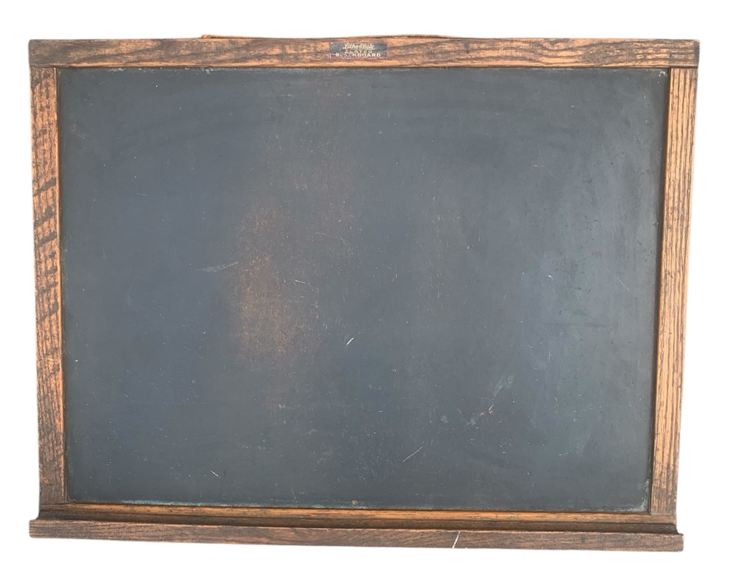 Vtg Richmond School Furniture Slate 1940\'s Oak Framed Chalkboard W Tray 19x25