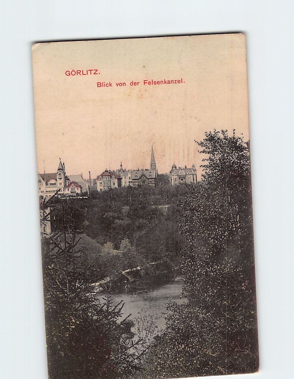 Postcard View from Felsenkanzel Görlitz Germany