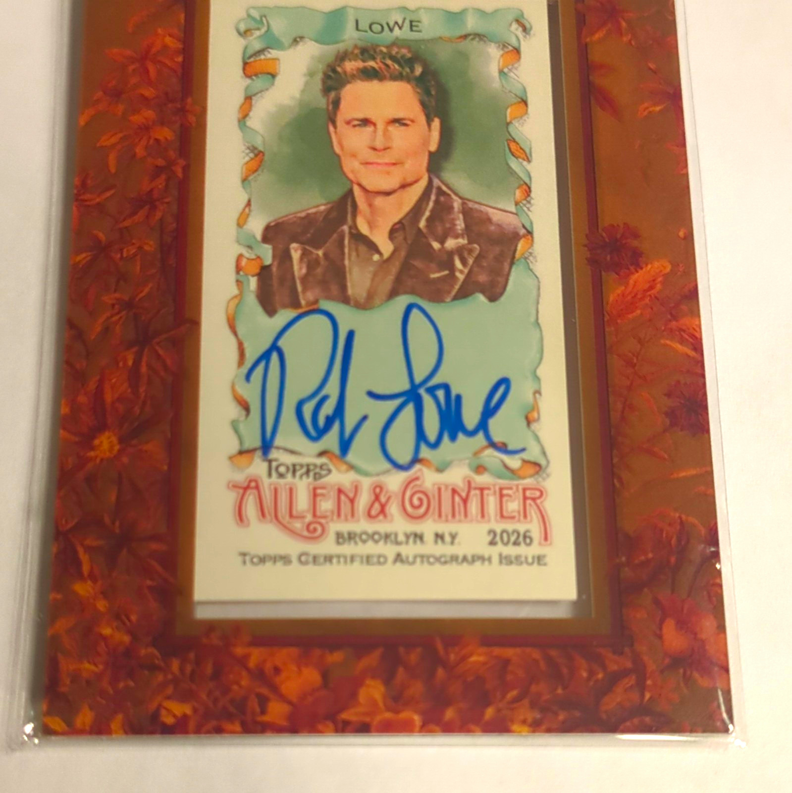 Topps 2026 Allen & Ginter Rob Lowe Hard Signed Autograph Card MA-RL