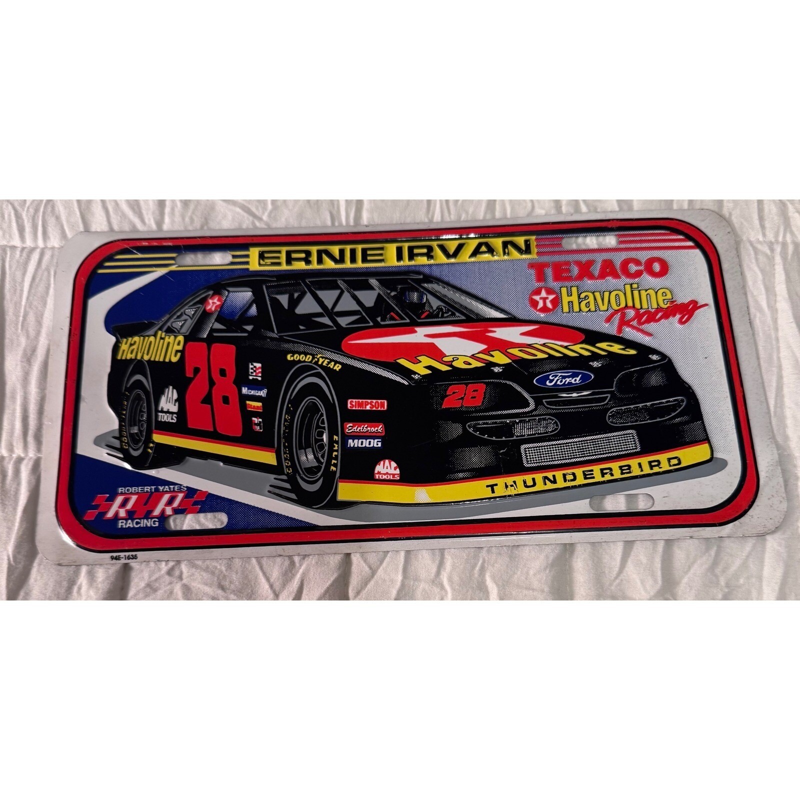 Ernie Irvan Texaco Havoline Racing Thunderbird Car Metal Sign Decor