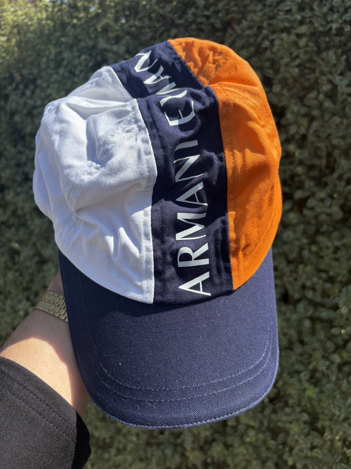 Blue Armani Exchange cap hat Adjustable Buckle