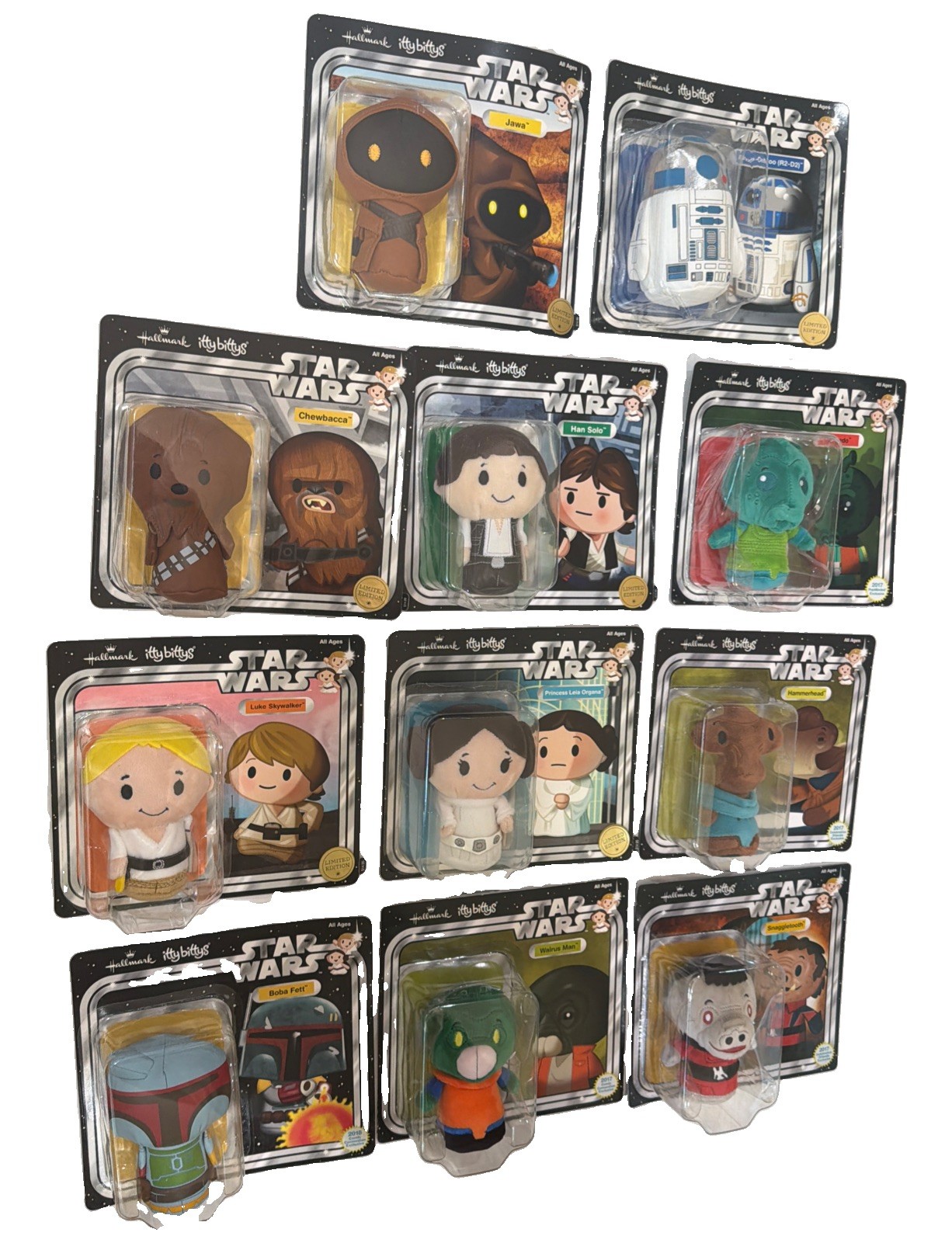 11 Hallmark Itty Bittys Star wars Lot limited edition w box Ultimate Collection