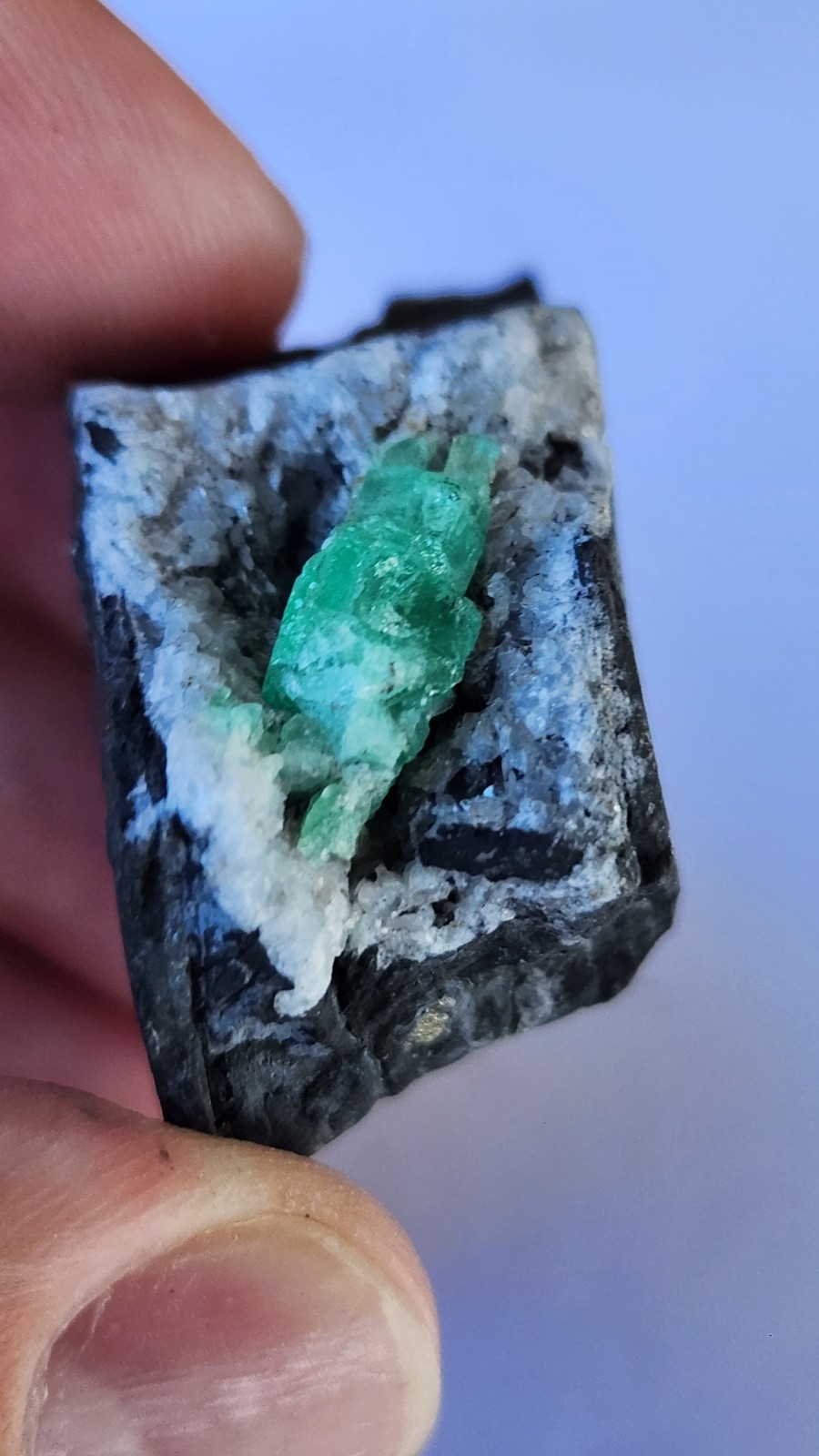 43g Natural Untreated Colombian Emerald Specimen Matrix Muzo Calcite Quartz