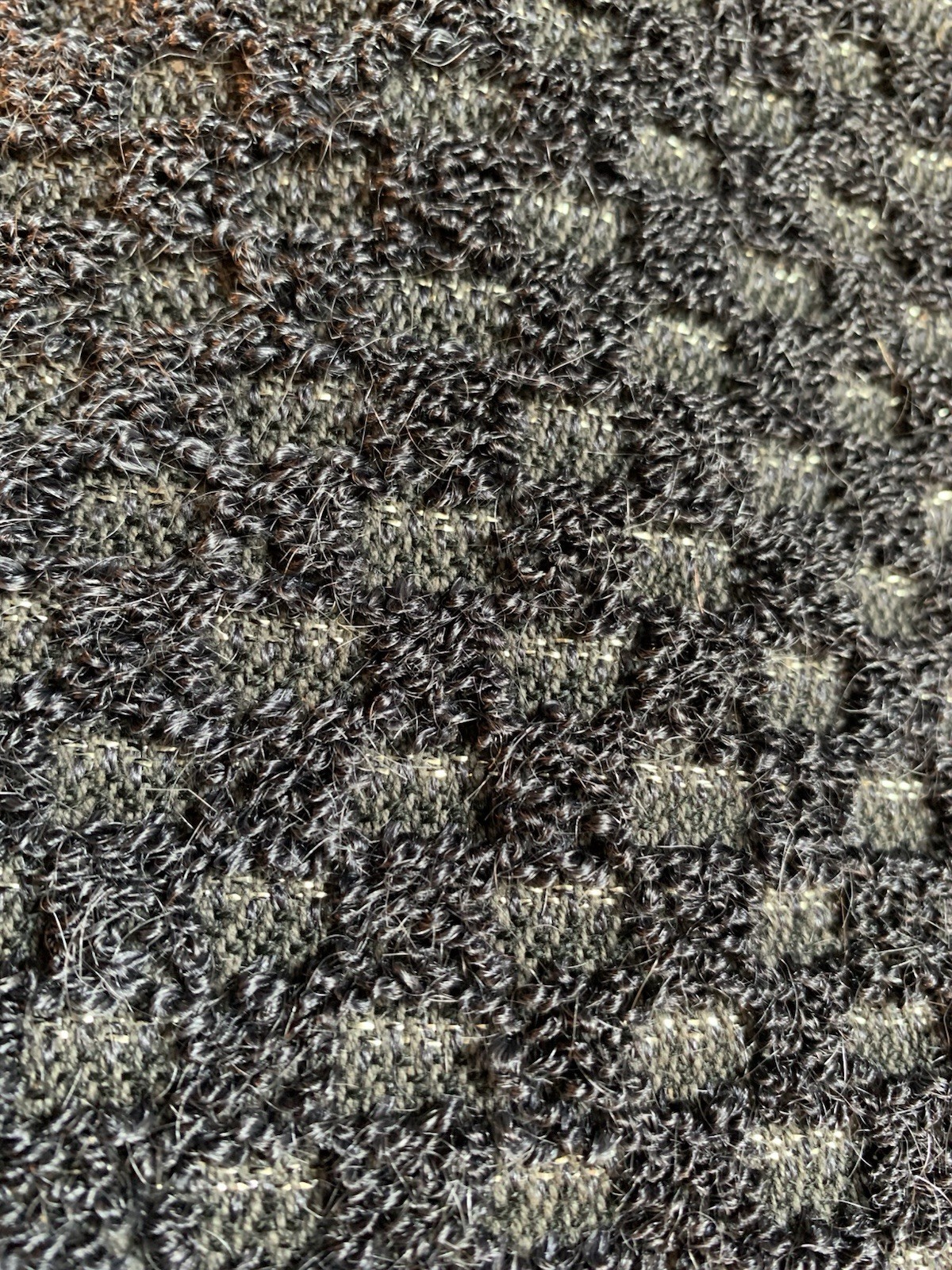 30 SqFt Authentic  Heavyweight   1950s Upholstery fabric  Black W/Silver Threads