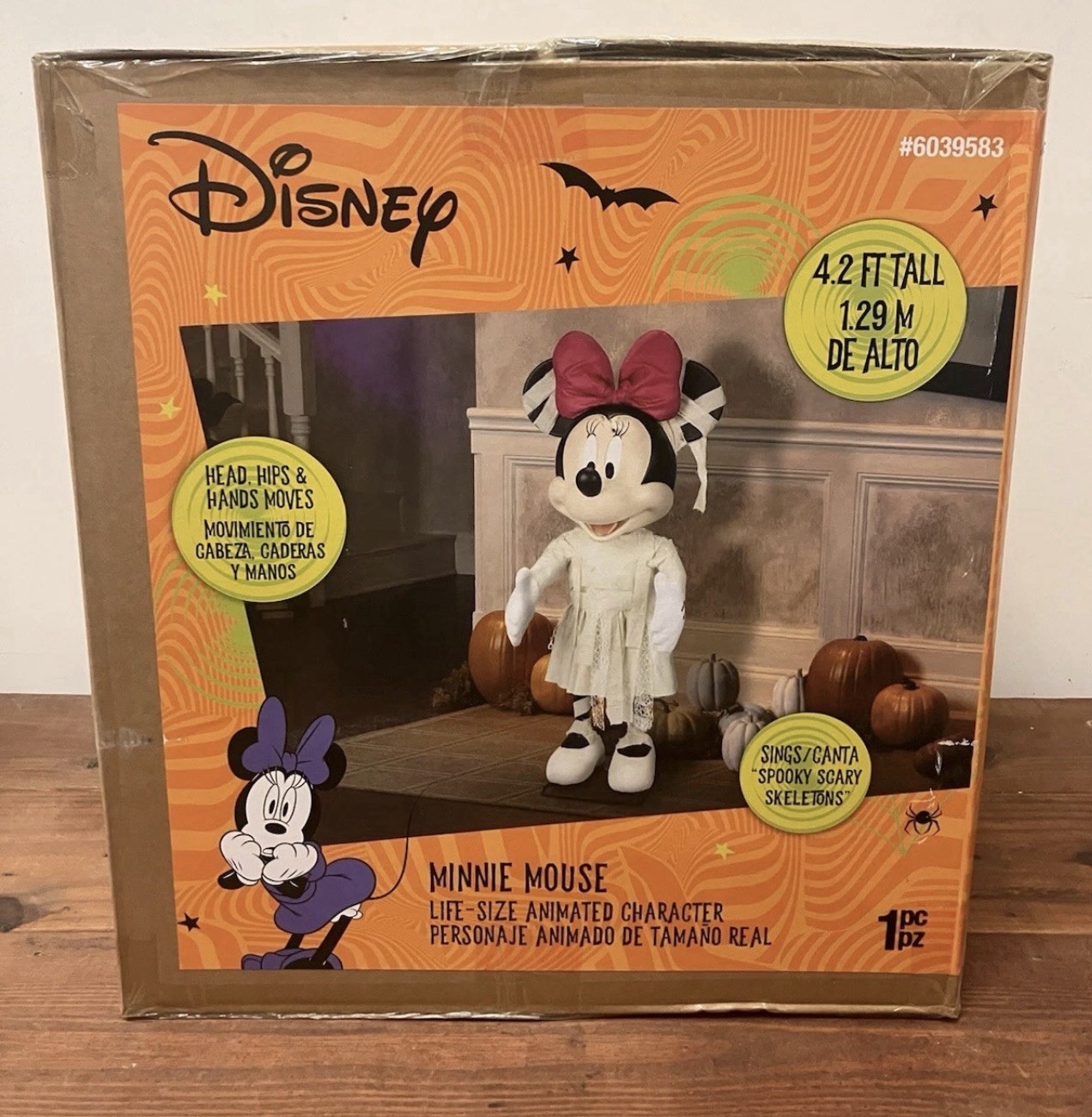 4 Ft Animated Disney Minnie Mouse Mummy Halloween Animatronic Prop Musical NEW