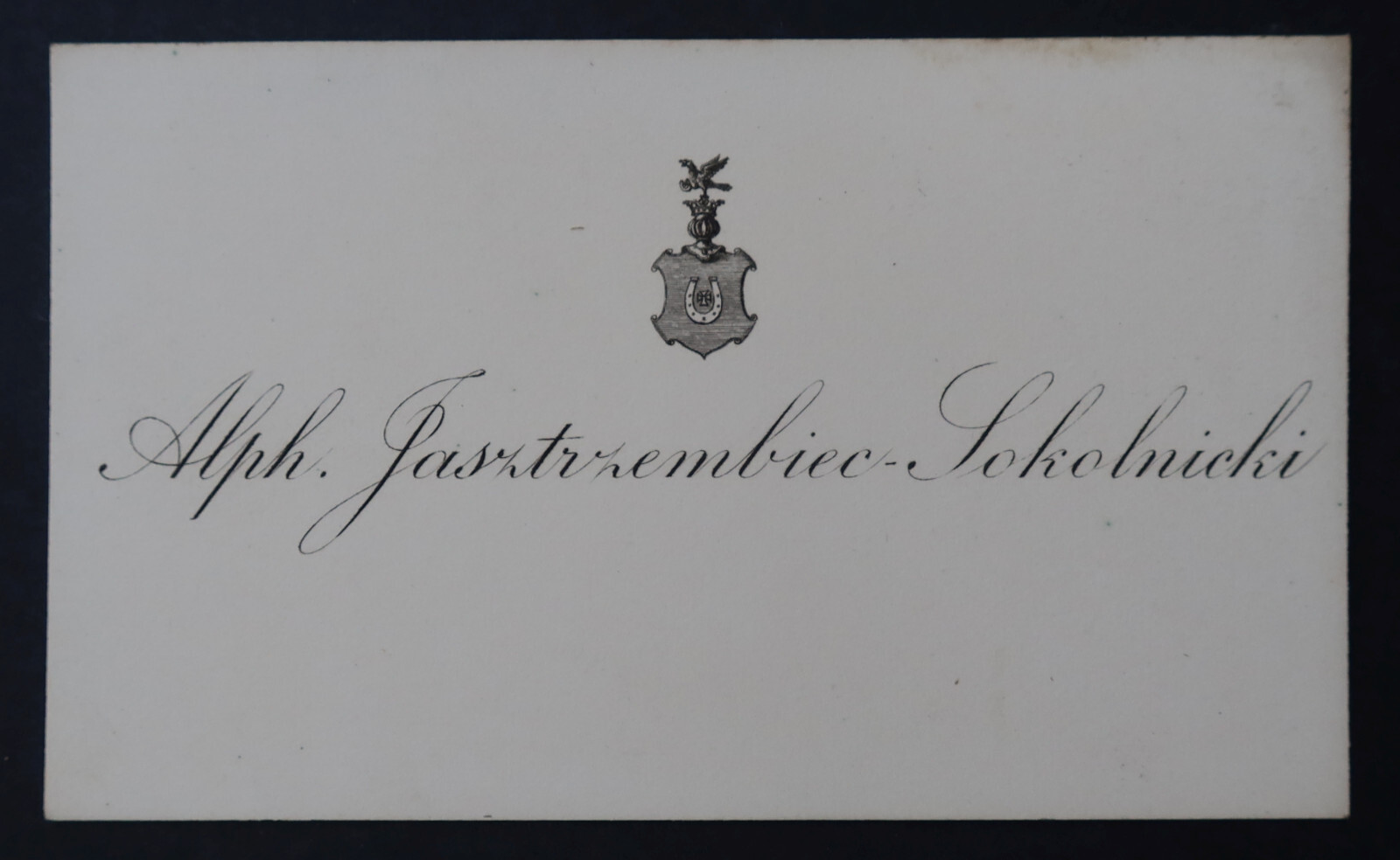 NOBILITY ALPH JASZTRZEMBIEC SOKOLNICKI business card 11