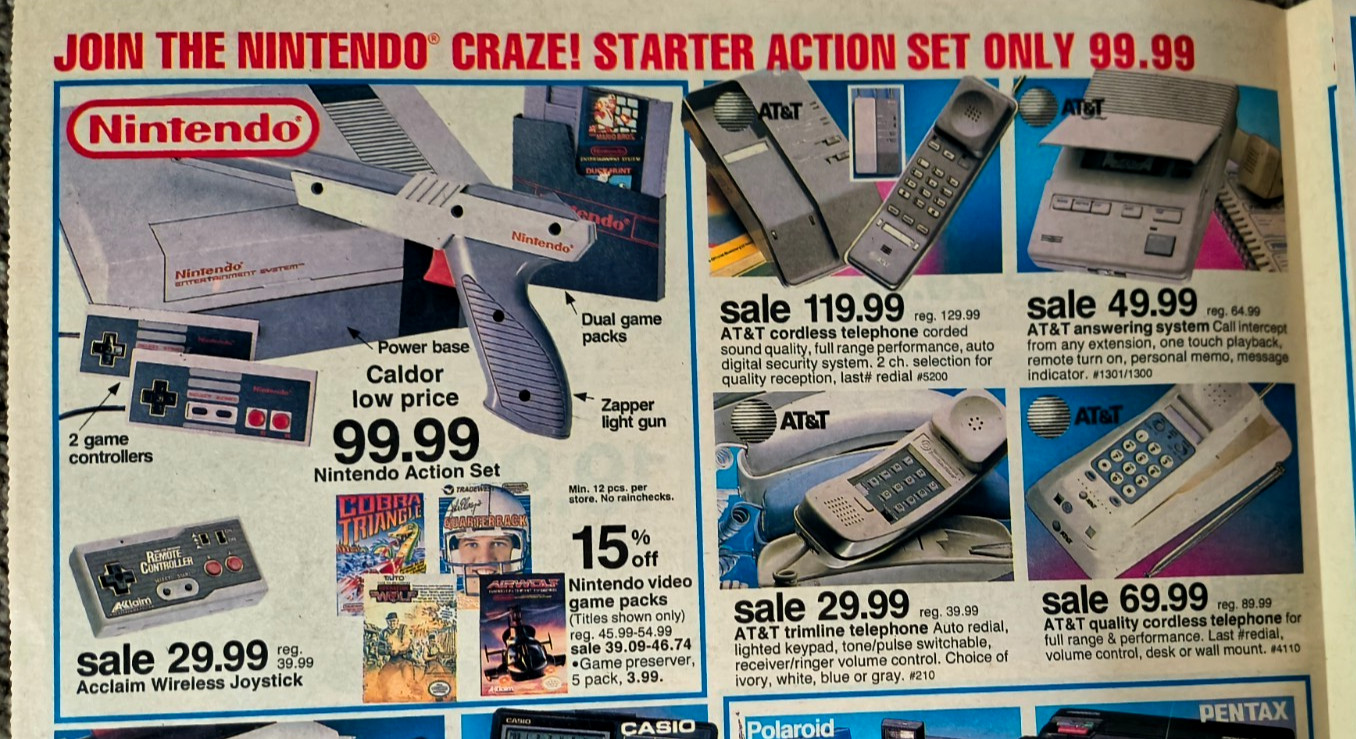 Vtg 1989 CALDOR Store Circular Print Ad NES Nintendo Halloween Costumes + 3 More