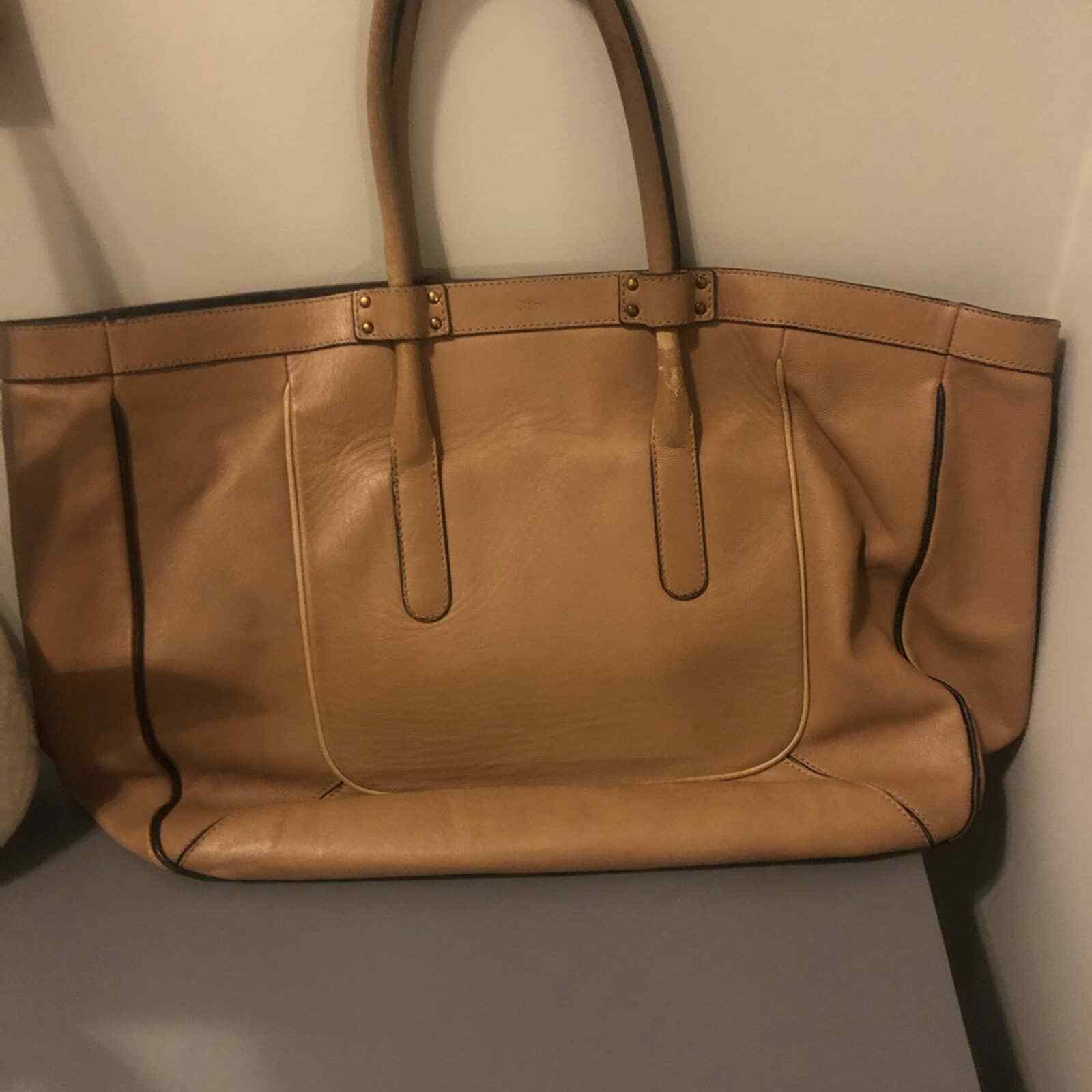 Chloe Large Tan Leather Tote Bag