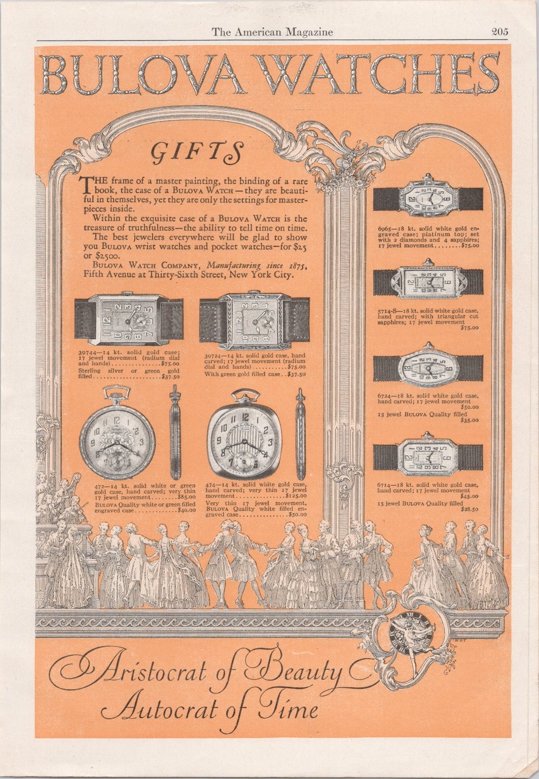 Bulova Watches Vintage 1924 Magazine Ad Wristwatch Pocket Watch Gifts