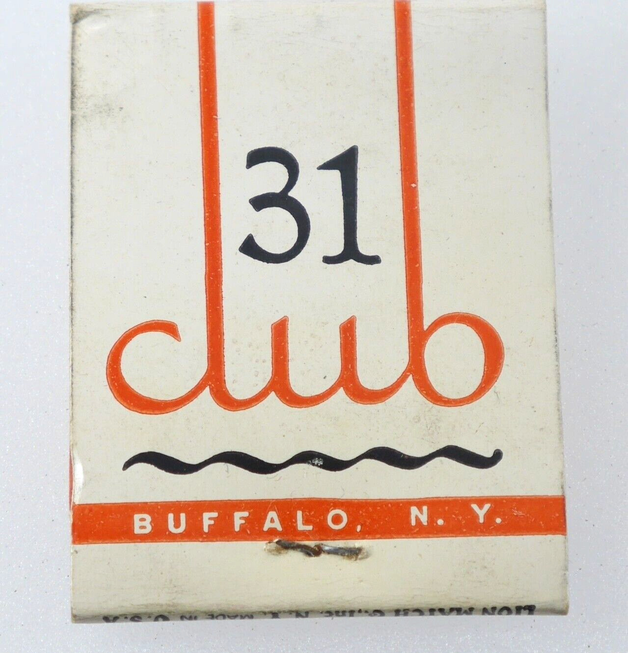 Thirty One Club Matchbook Vintage Di Giulio\'s 31 Buffalo NY Cover