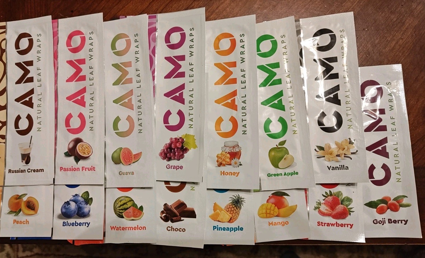 Camo Natural Leaf Herbal Wraps Flavors 15/5ct Packs Chamomile&Mate 75pc