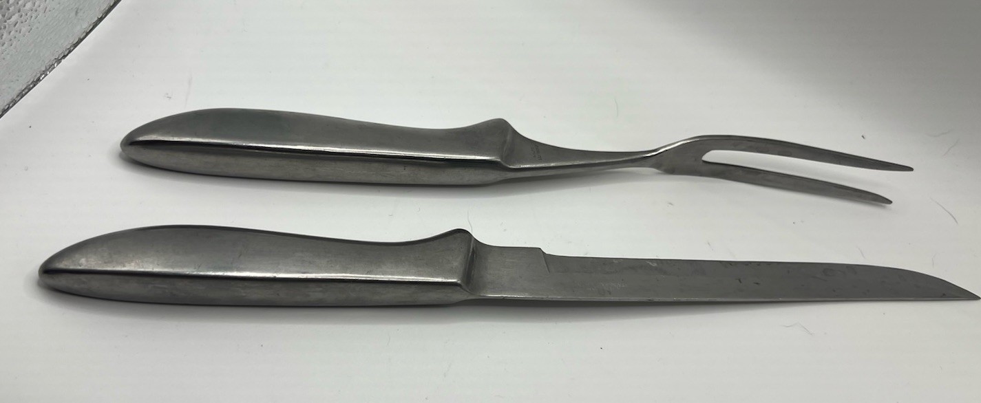 VTG Arnart Stainless Steel Carving Set Japan 2-Piece Knife & Fork Mid Century