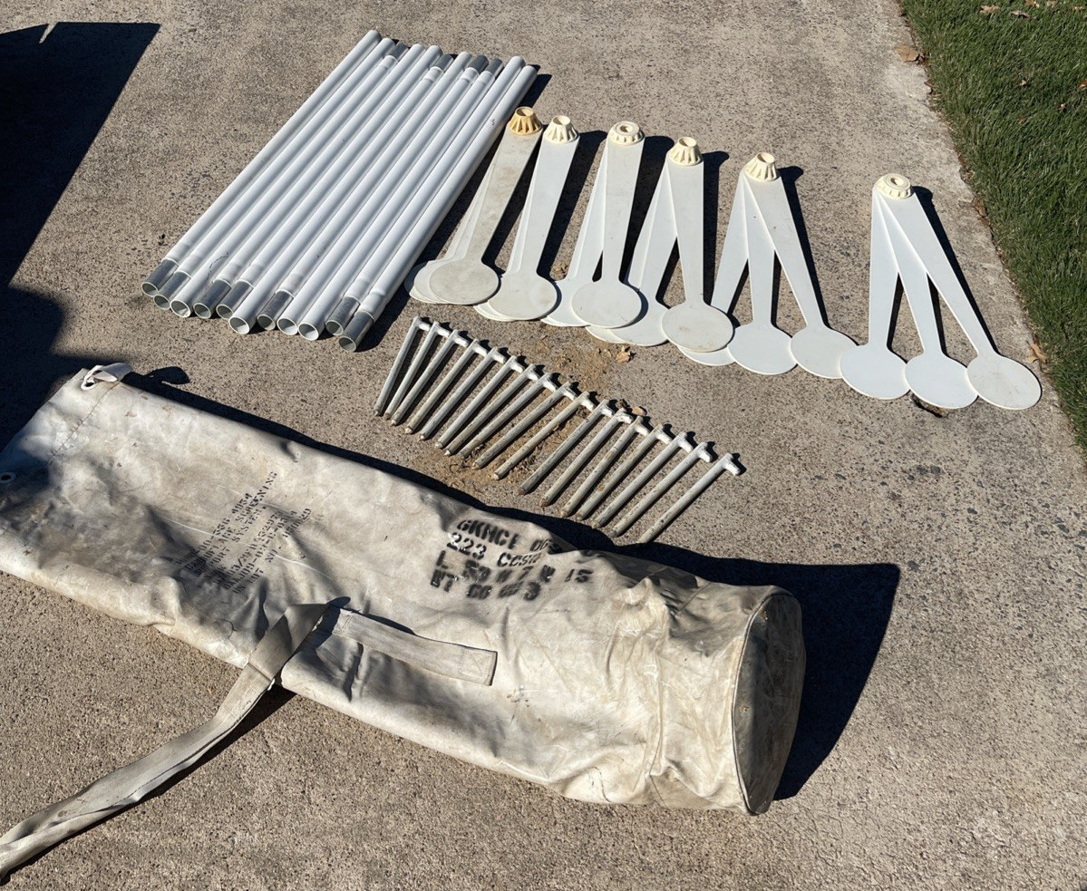 US MILITARY SNOW CAMOUFLAGE SCREENING SUPPORT SYSTEM NSN 1080-01-461-0046 *READ*