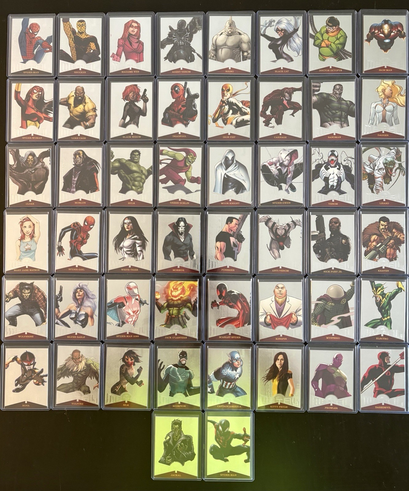 2017 Fleer Ultra Spider-Man Metal Blaster Complete Set (1-50) NM/M