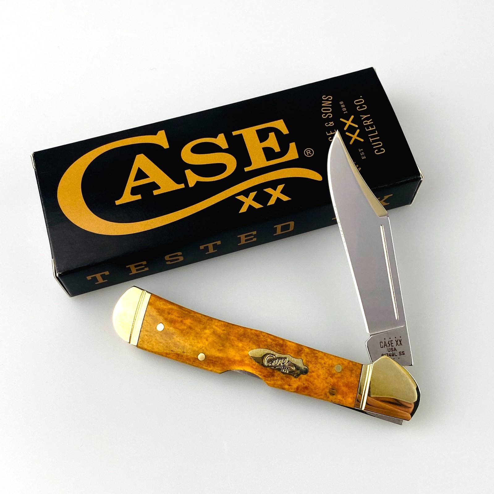 Case XX Smooth Antique Bone Mini CopperLock 58186 Pocket Knife