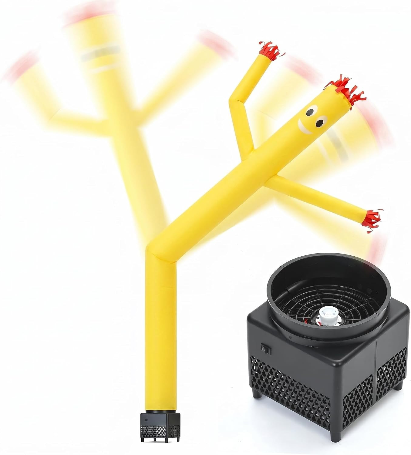 6Ft Yellow Inflatable Waving Tube Man with Blower