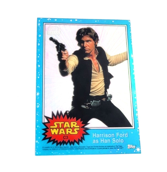 1999 Topps Chrome Archives Star Wars Clear Zone Han Solo Harrison Ford Acetate