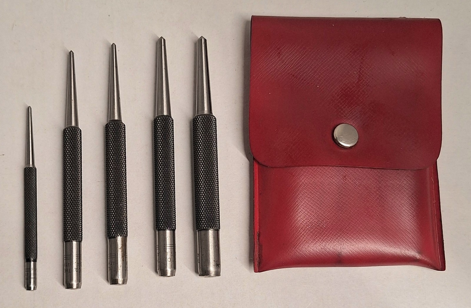 Starrett S-117 Machinist Center Punch Set 5-Piece W/ Pouch